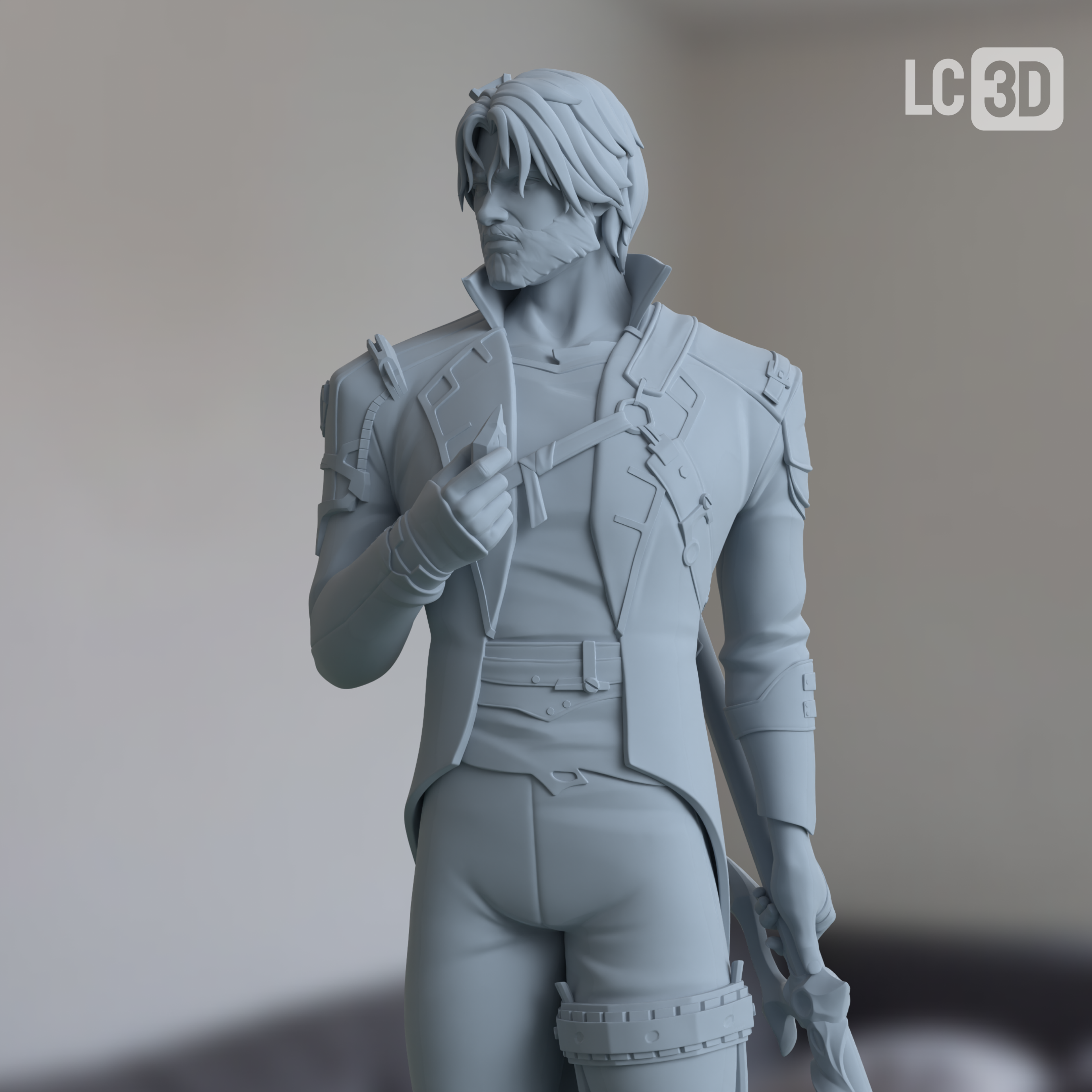 Jayce Arcane Figure 3D Printed Resin Model Kit