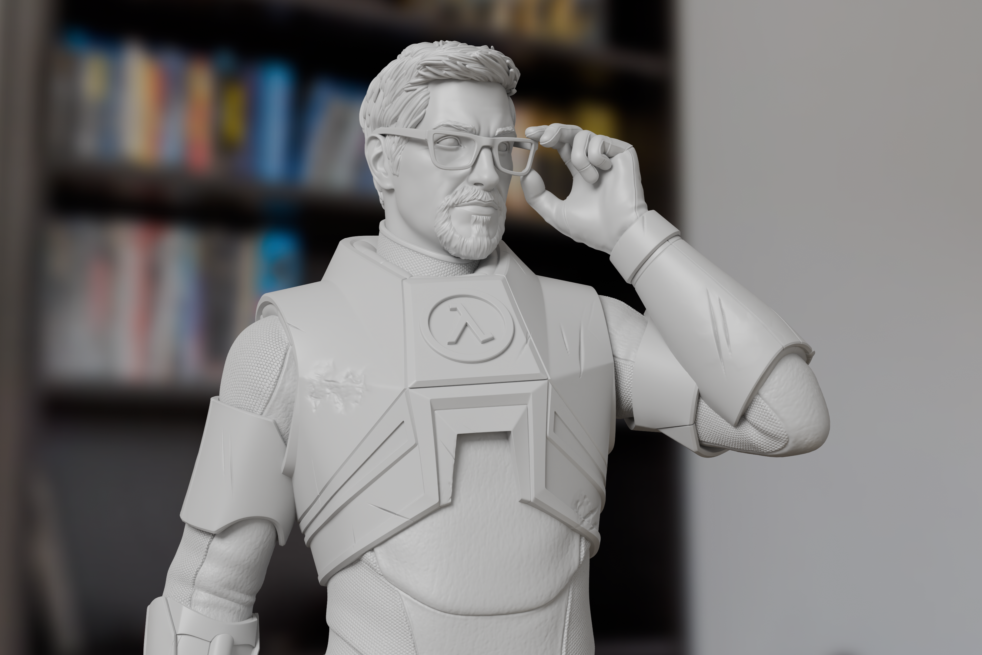 Gordon Freeman Half-Life Figure 3D Printed Resin Model Kit