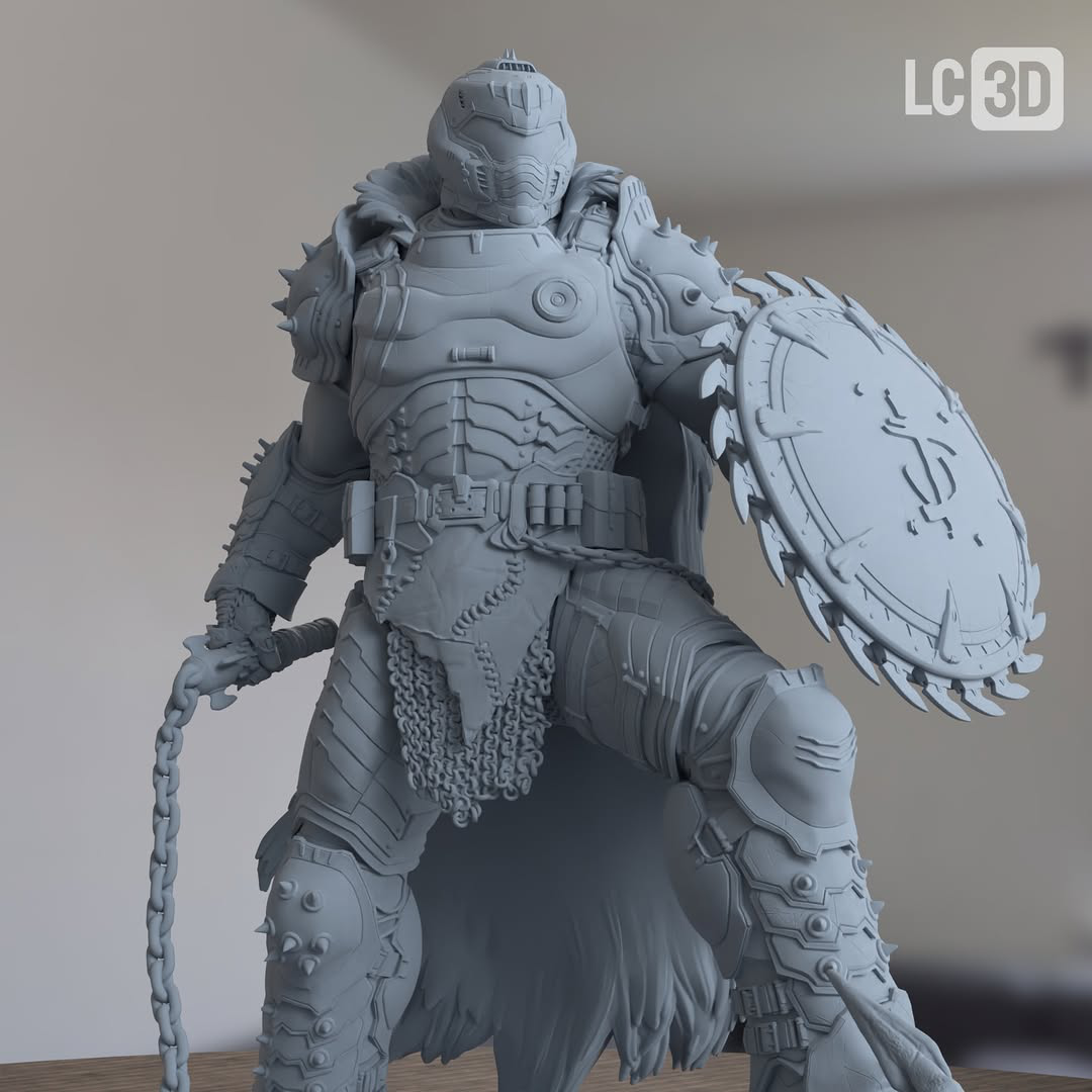 Doom Slayer The Doom Franchise Figure 3D Printed Resin Model Kit