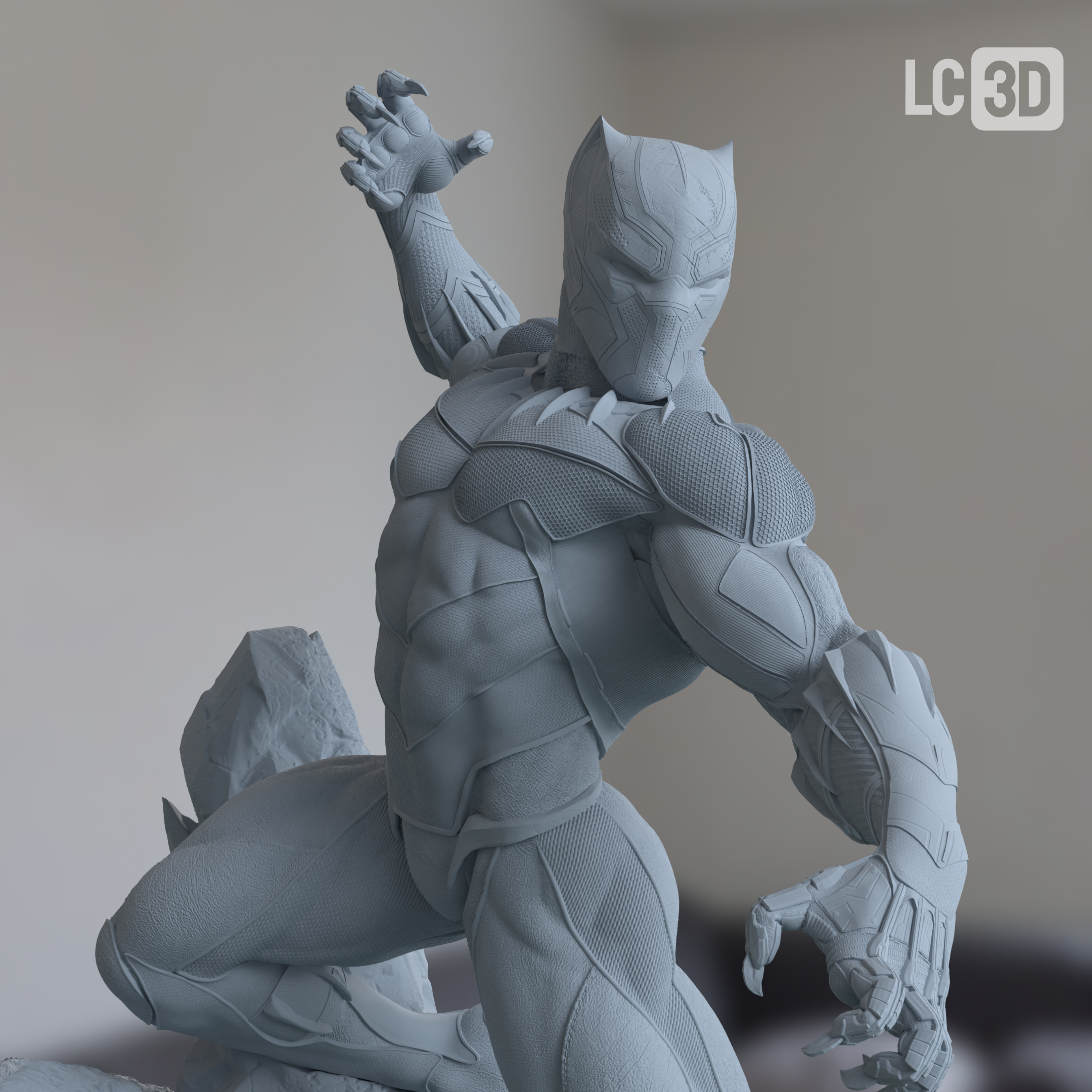 Black Panther Marvel Figure 3D Printed Resin Model Kit