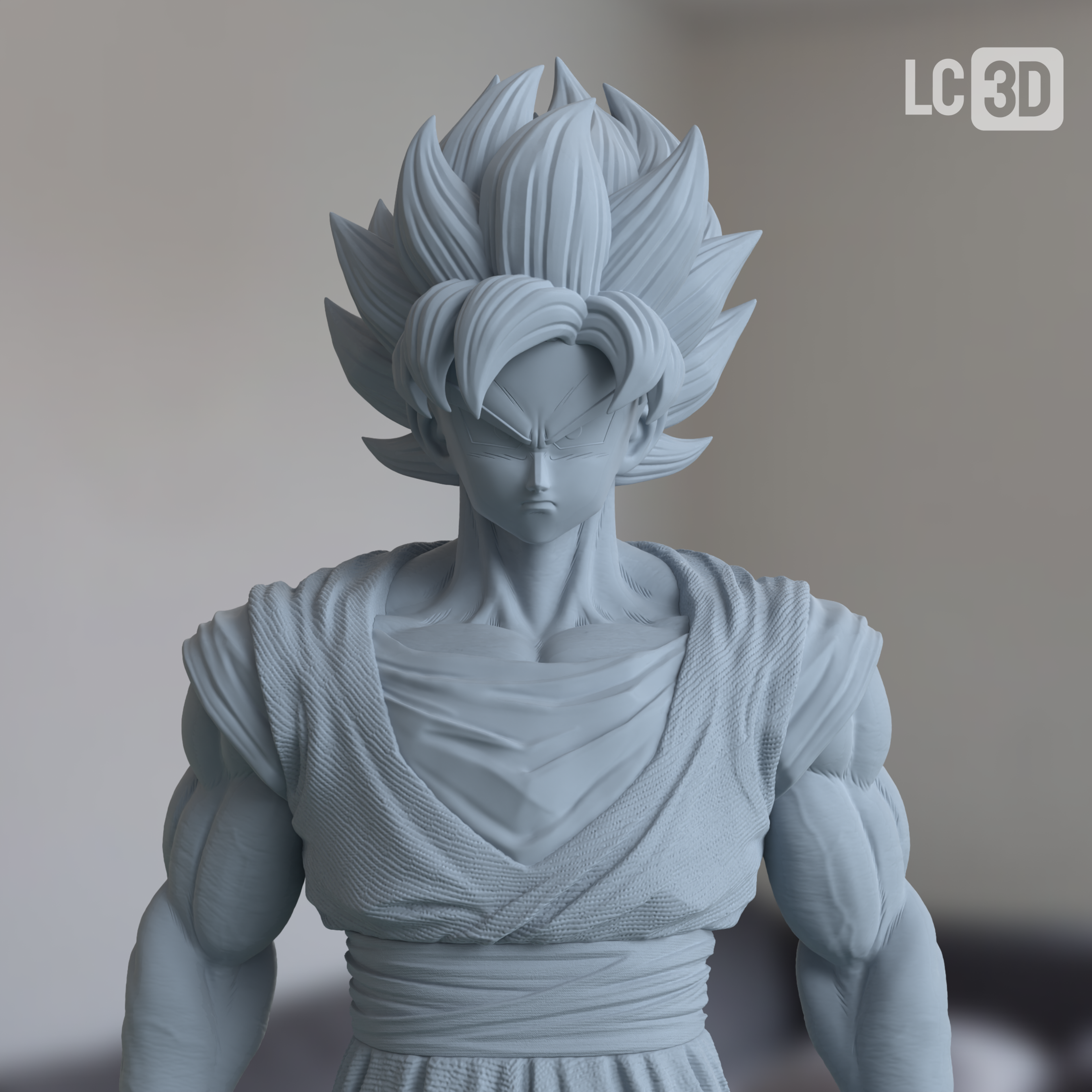 Goku SSJ Dragon Ball Z Figure 3D Printed Resin Model Kit