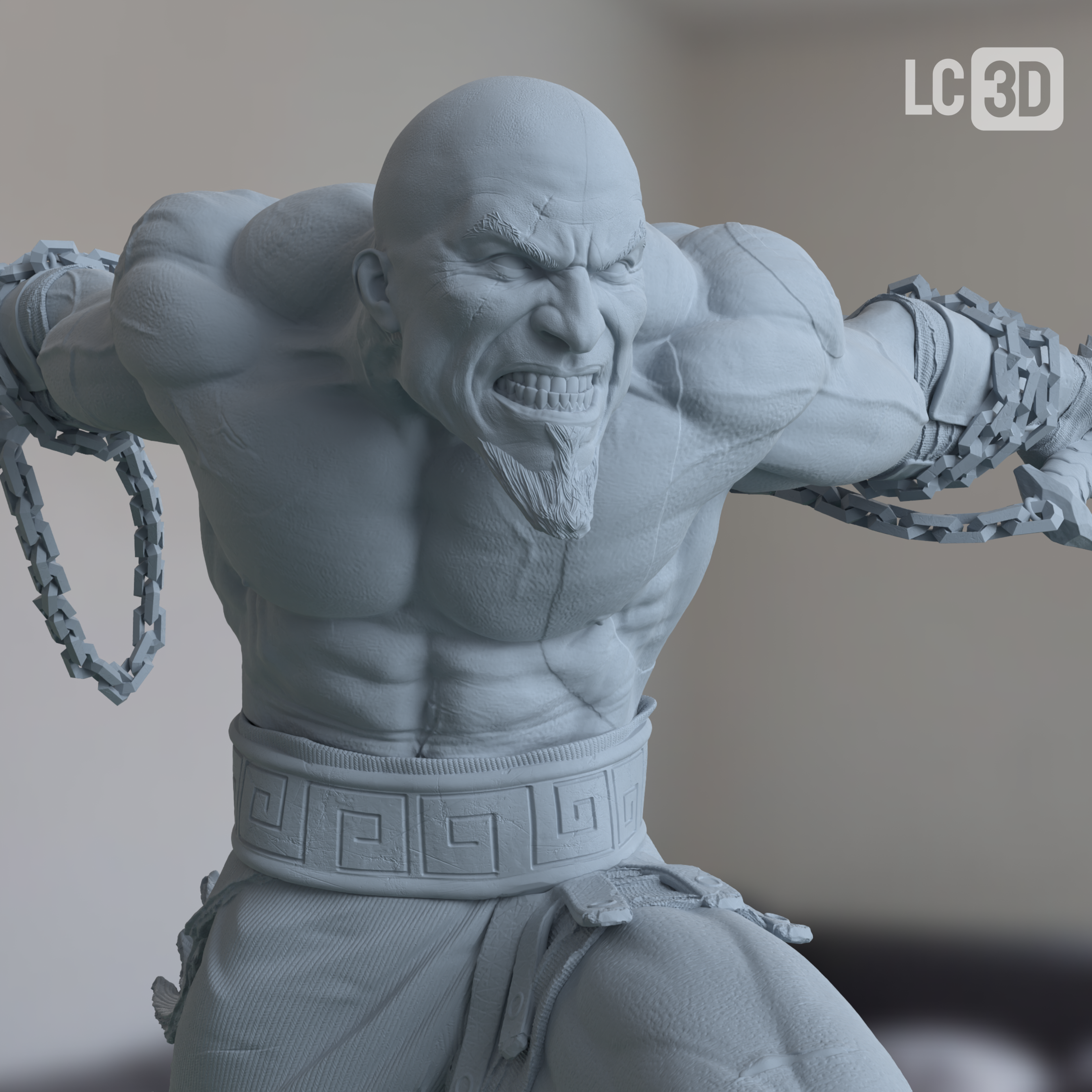 Kratos God Of War Figure 3D Printed Resin Model Kit