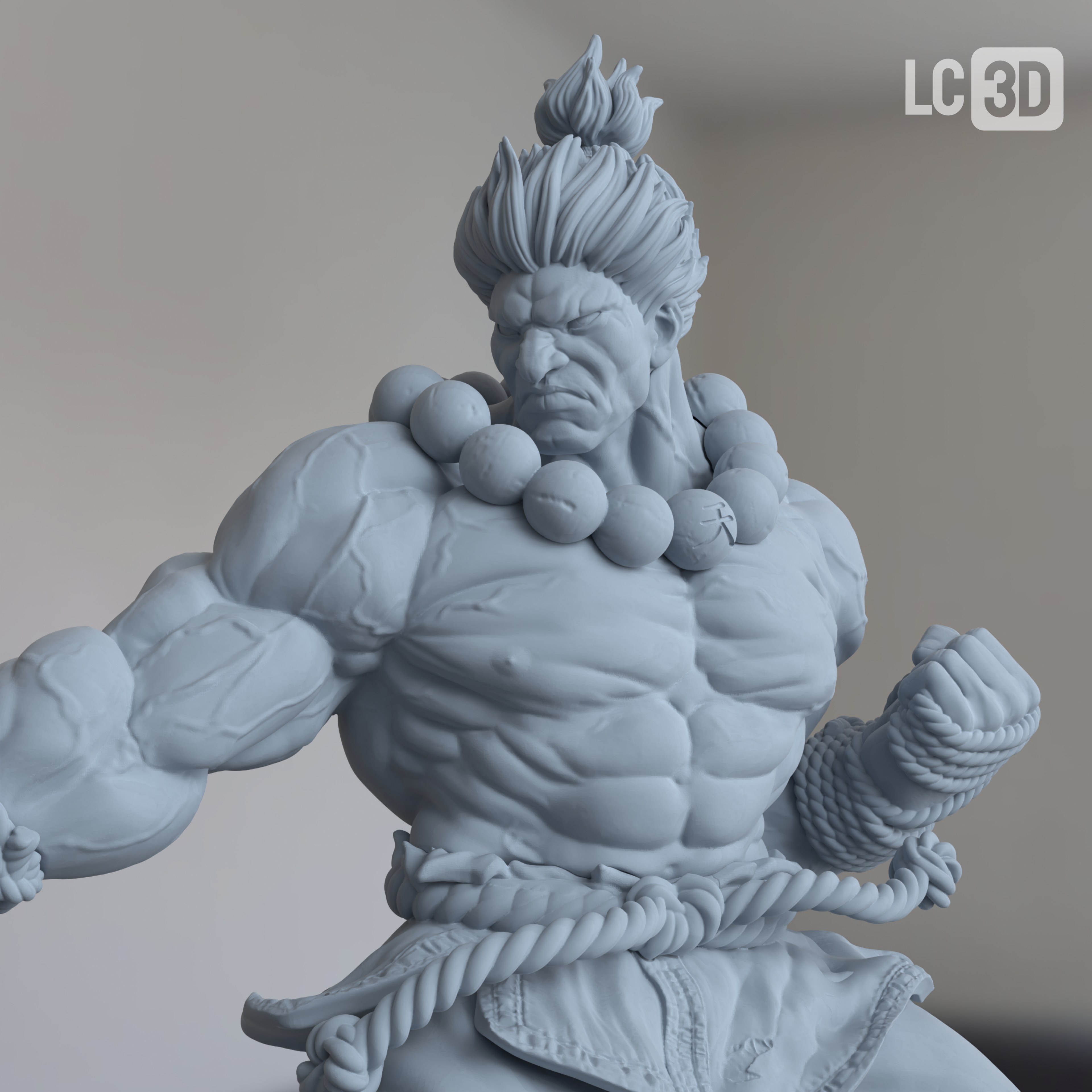 Akuma Street Fighter Figure 3D Printed Resin Model Kit