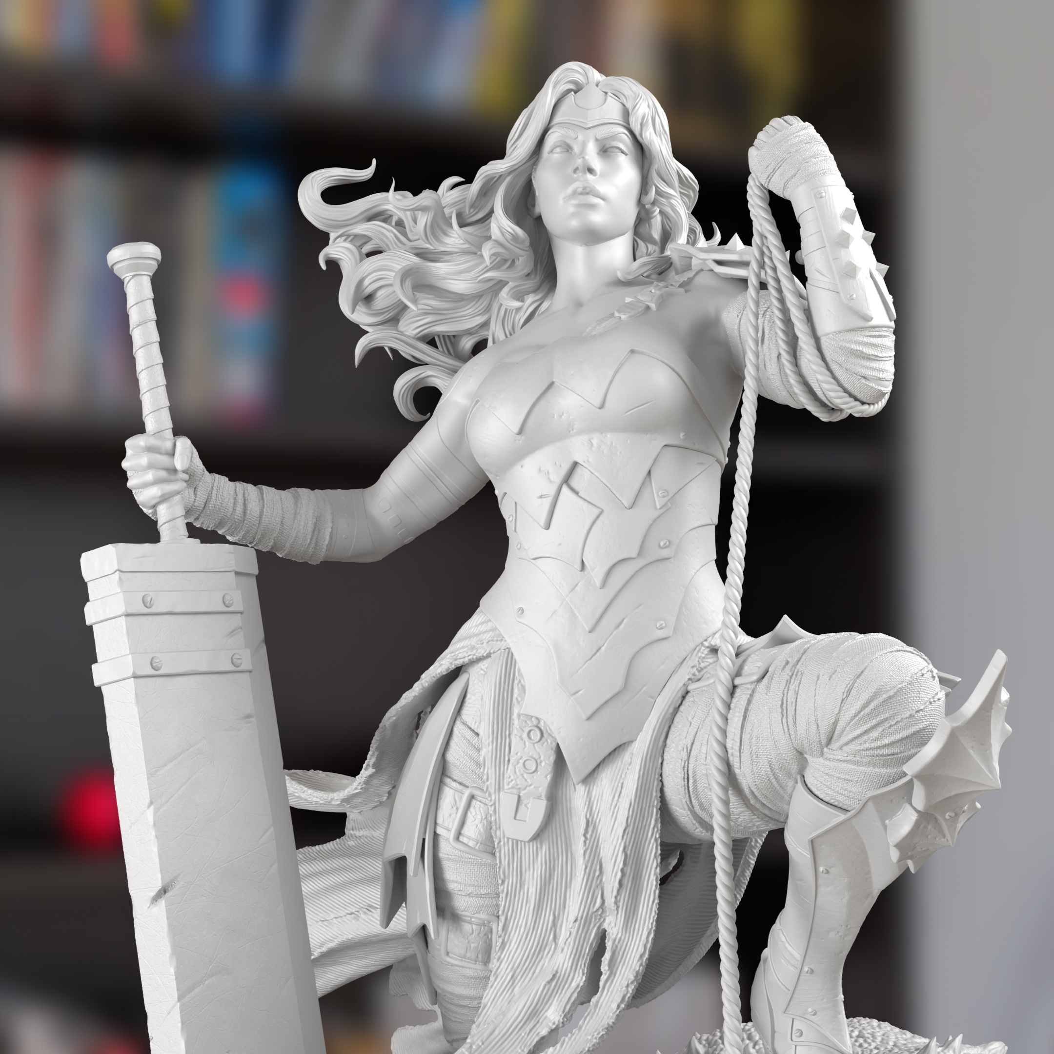 Wonder Women Justice League Figure 3D Printed Resin Model Kit