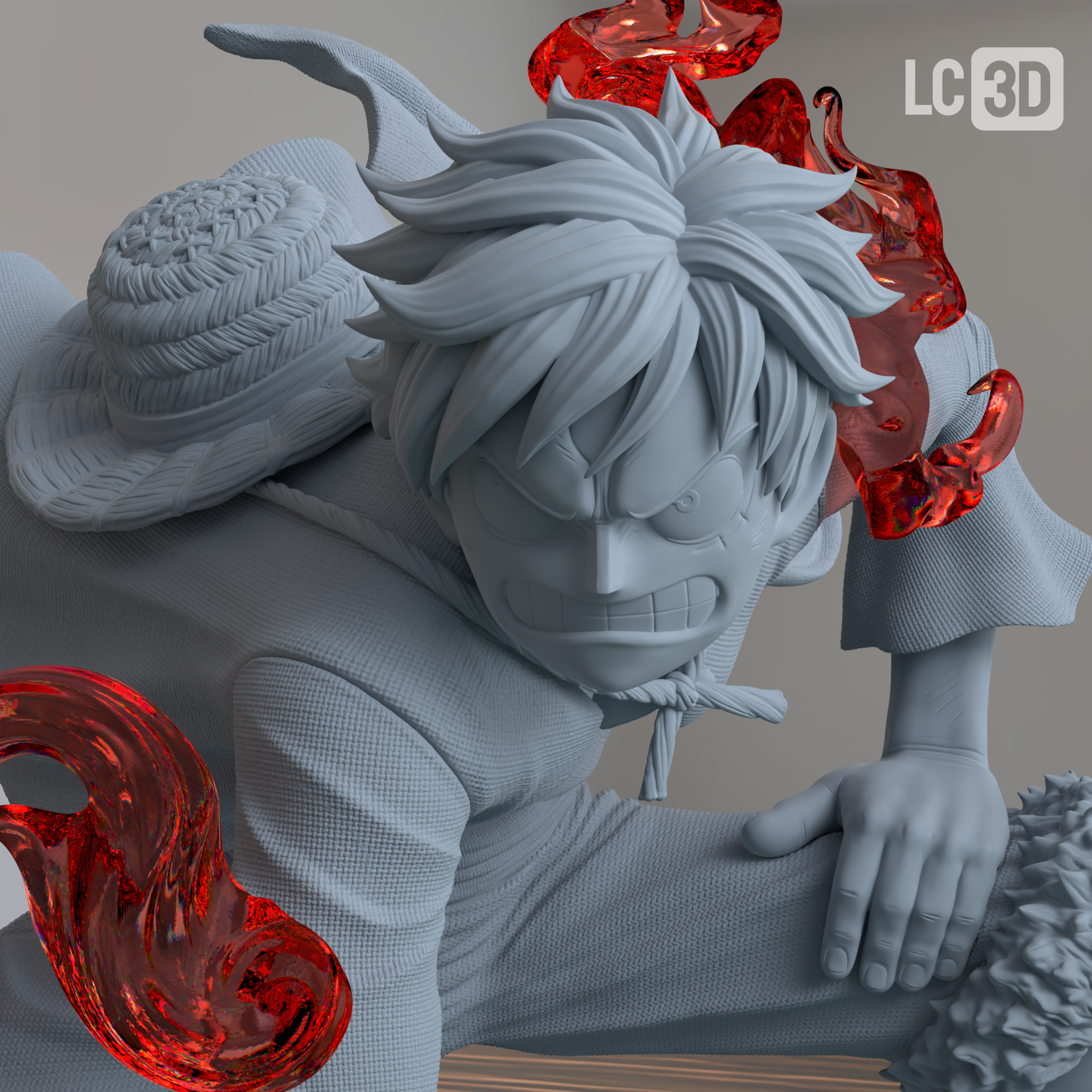 Luffy One Piece Figure 3D Printed Resin Model Kit