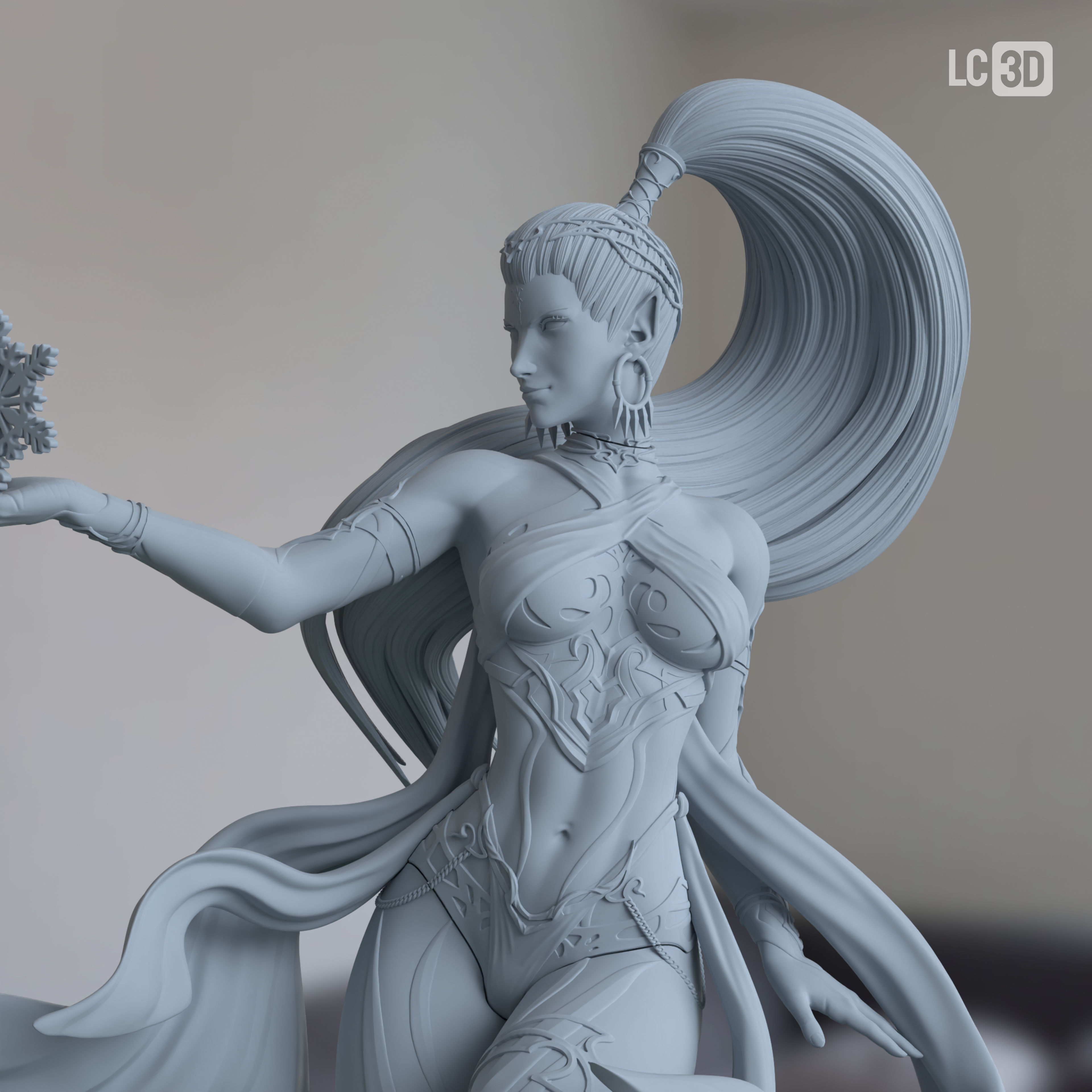 Shiva Final Fantasy Figure 3D Printed Resin Model Kit