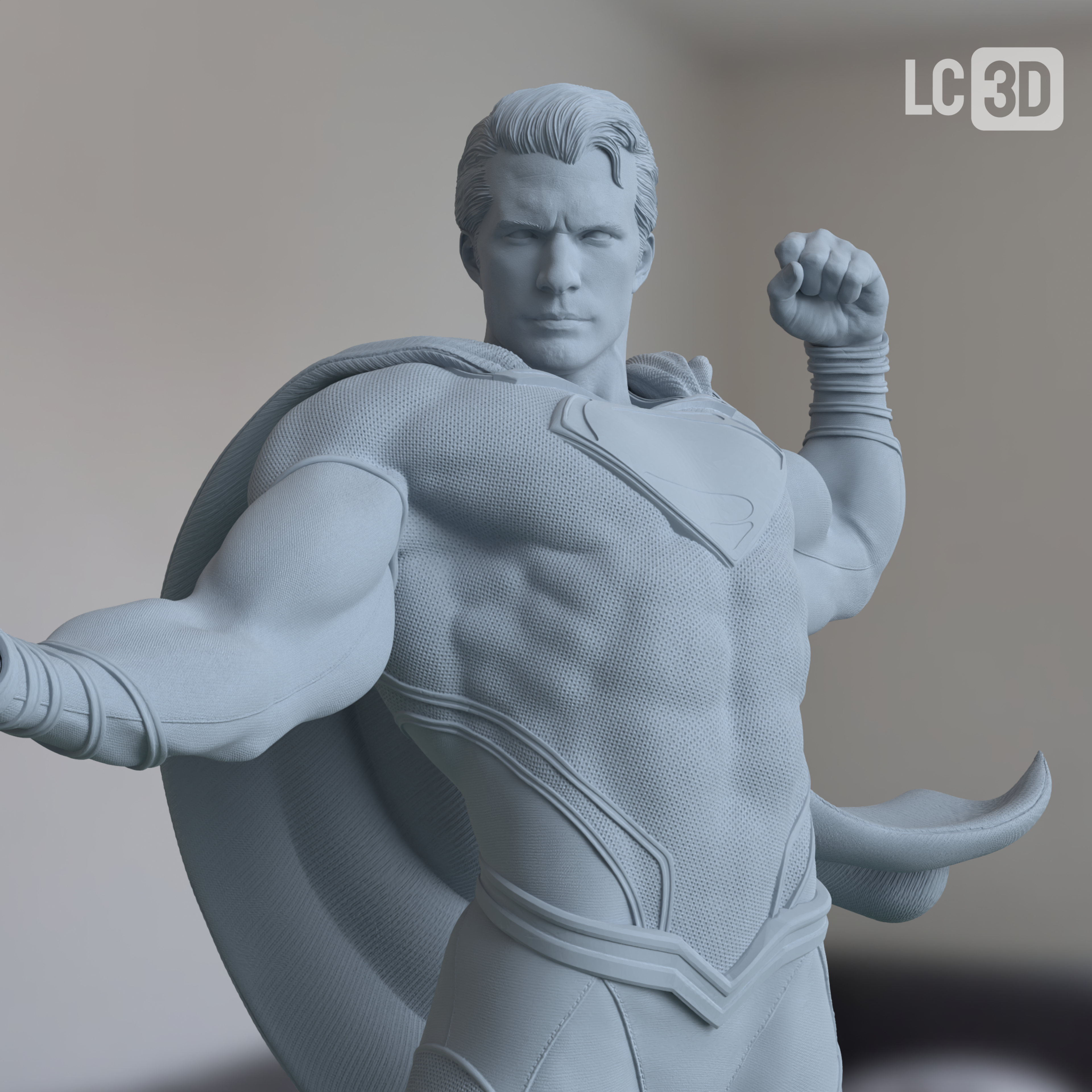 Superman Justice League Figure 3D-Printed Resin Model Kit