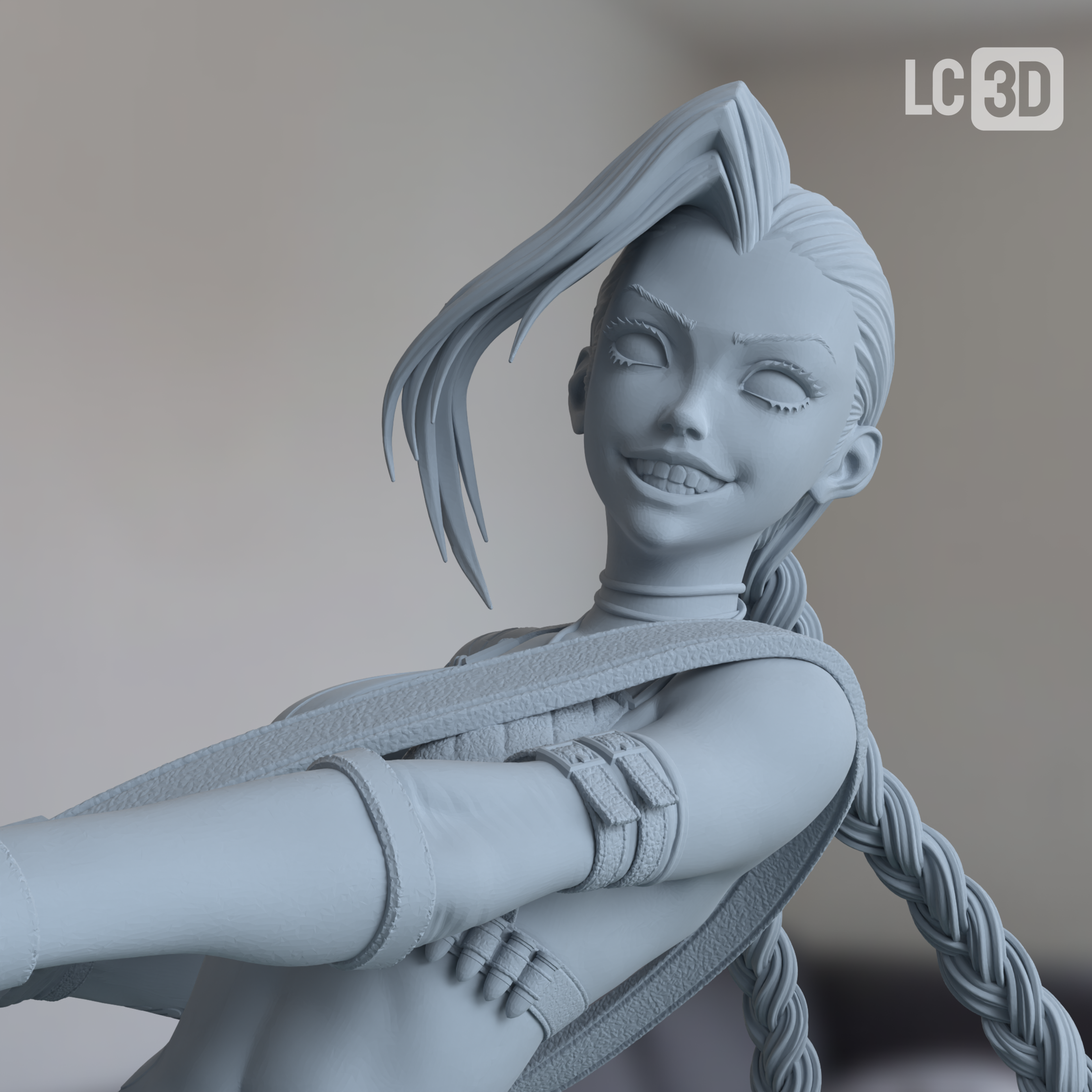 Jinx Arcane Action Figure 3D Printed Resin Model Kit