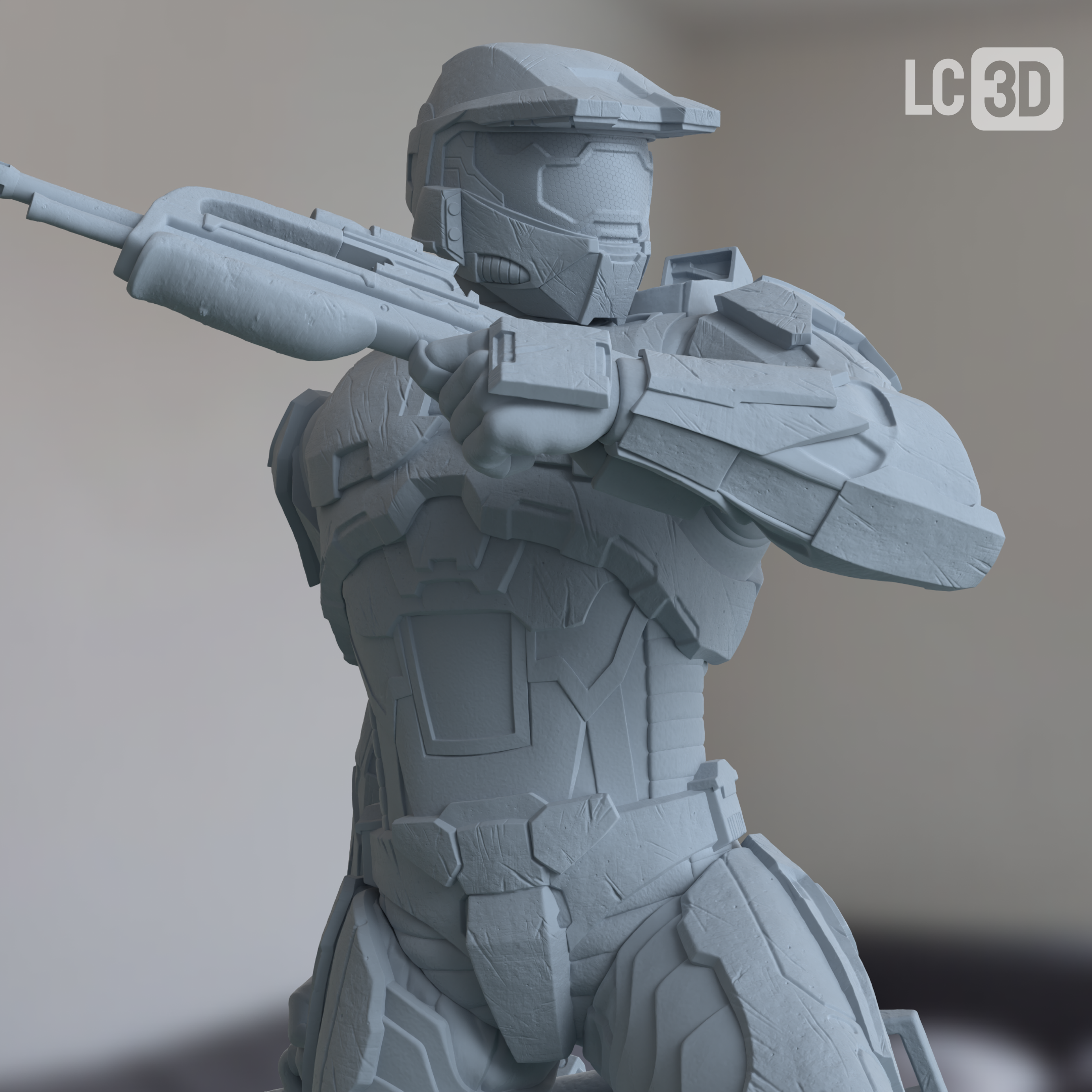 Master Chief Halo Figure 3D Printed Resin Model Kit