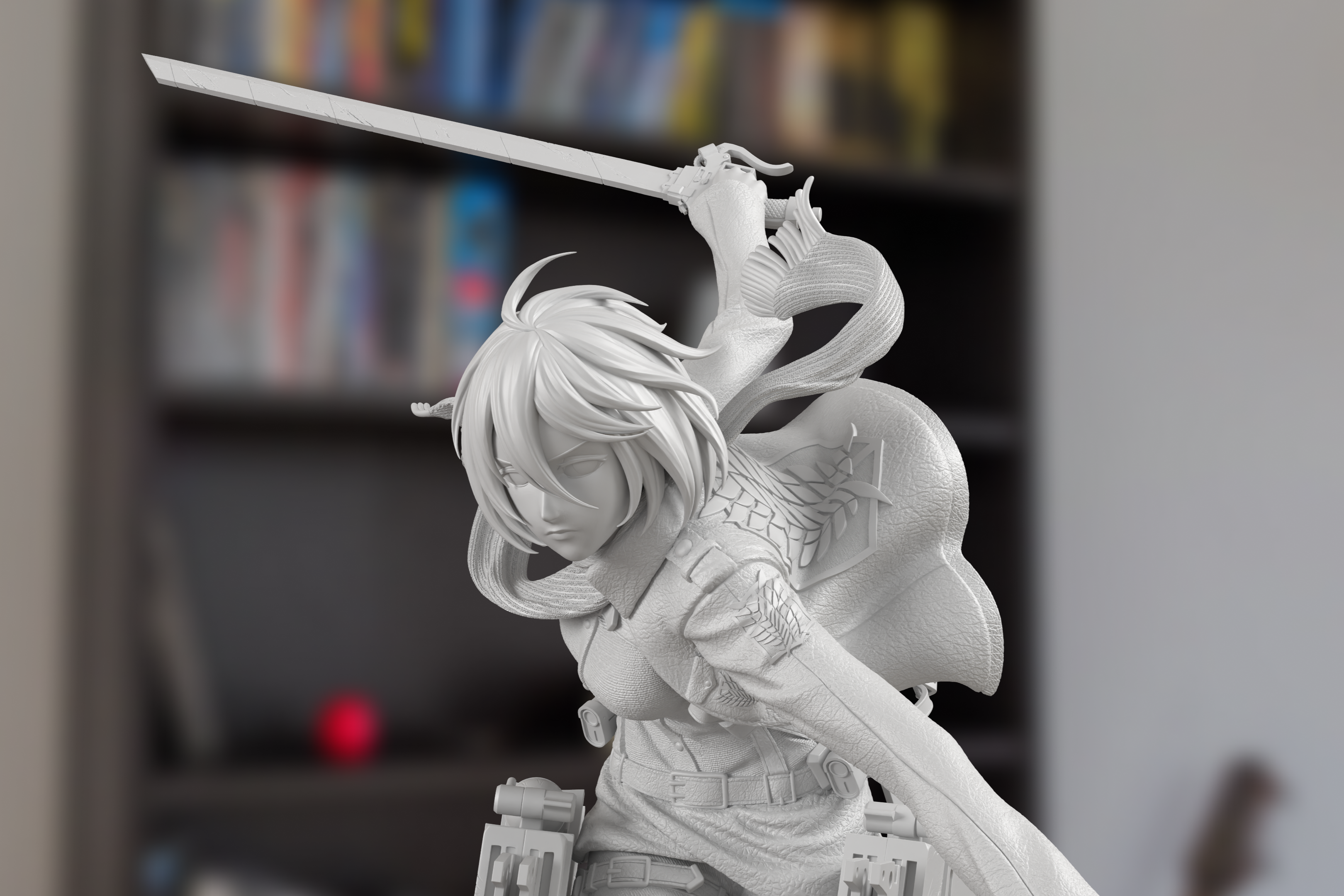 Mikasa Attack On Titan Figure 3D Printed Resin Model Kit