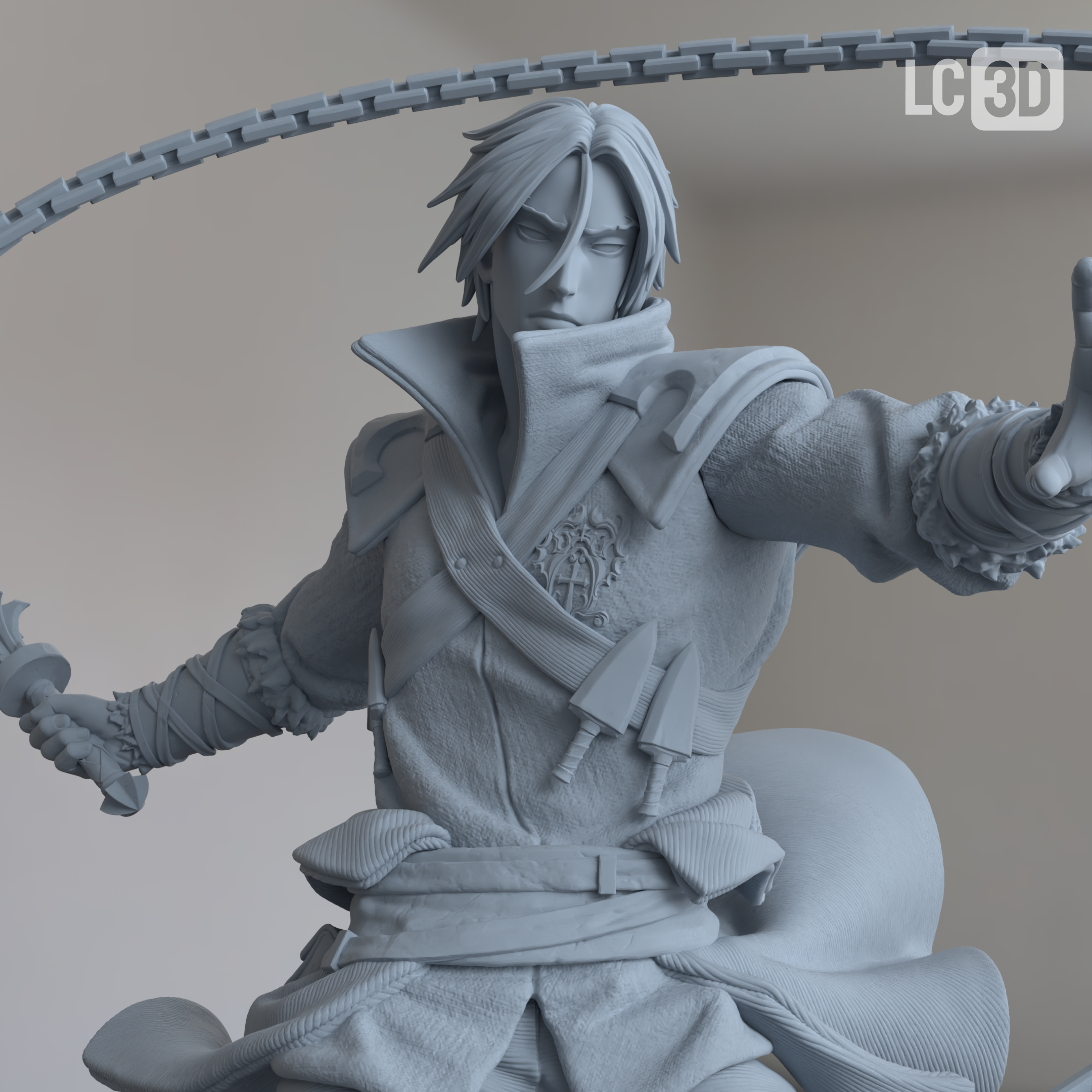 Trevor Belmont Castlevania Figure 3D Printed Resin Model Kit
