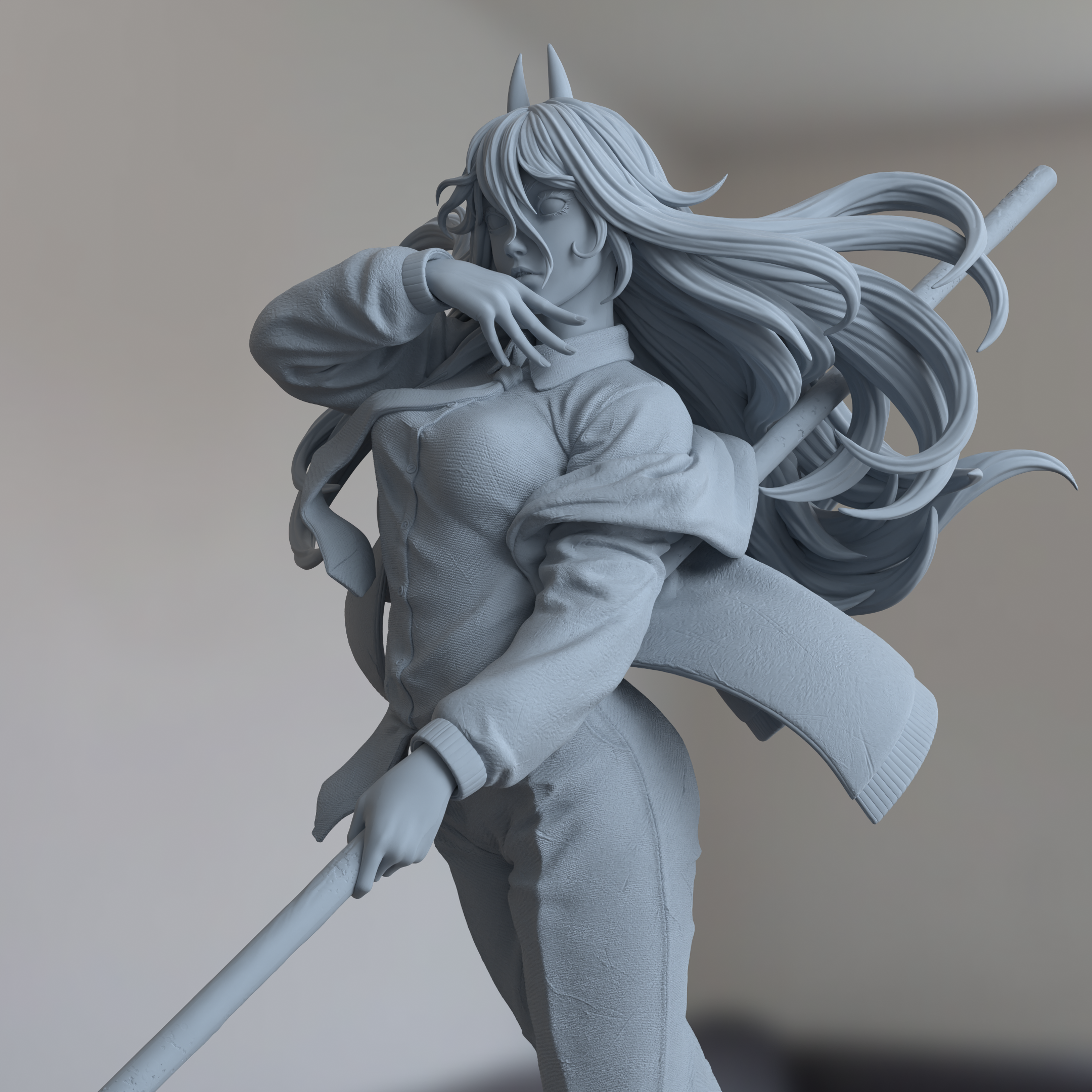 Power Chainsaw Man Figure 3D Printed Resin Model Kit
