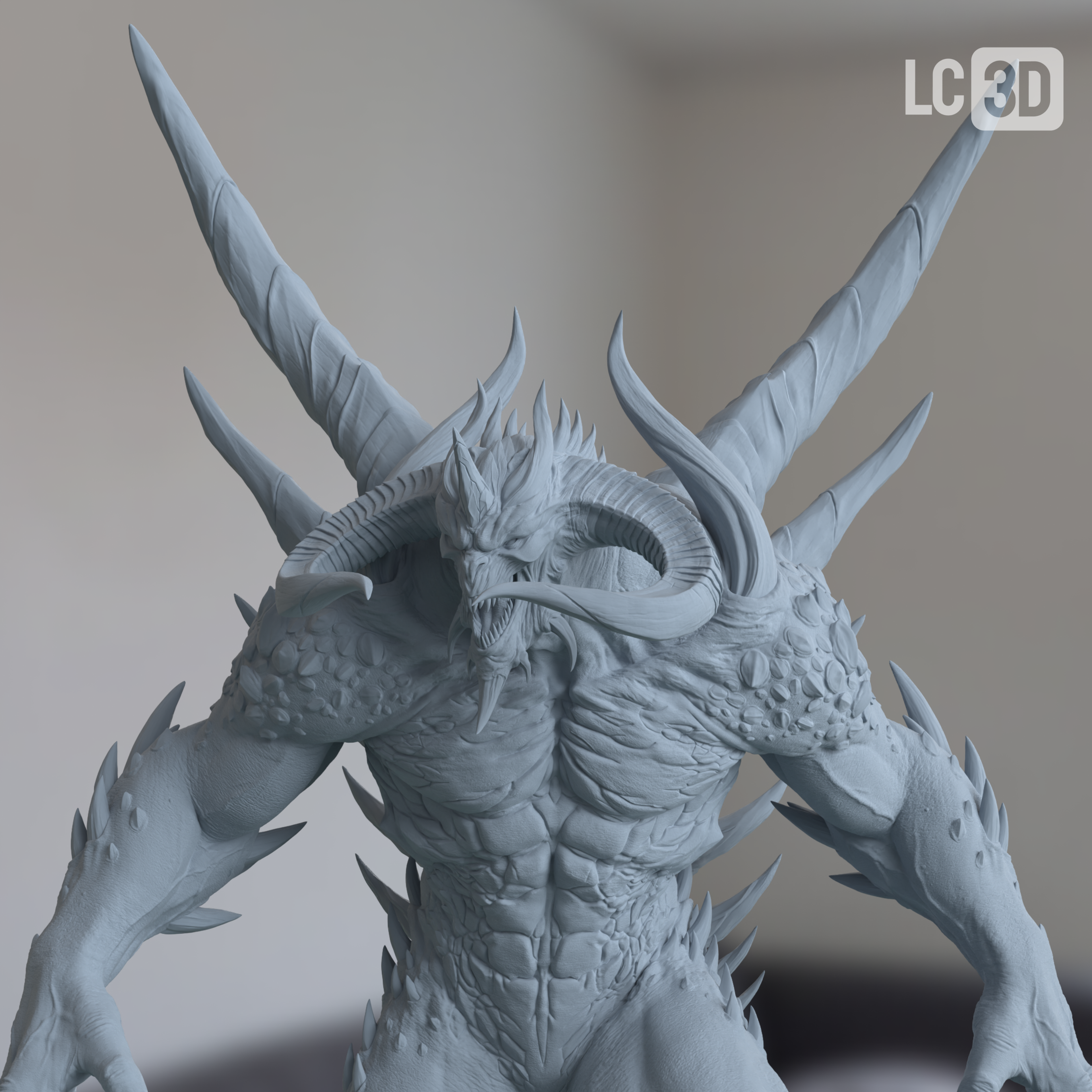 The Dark Lord Diablo Figure 3D Printed Resin Model Kit