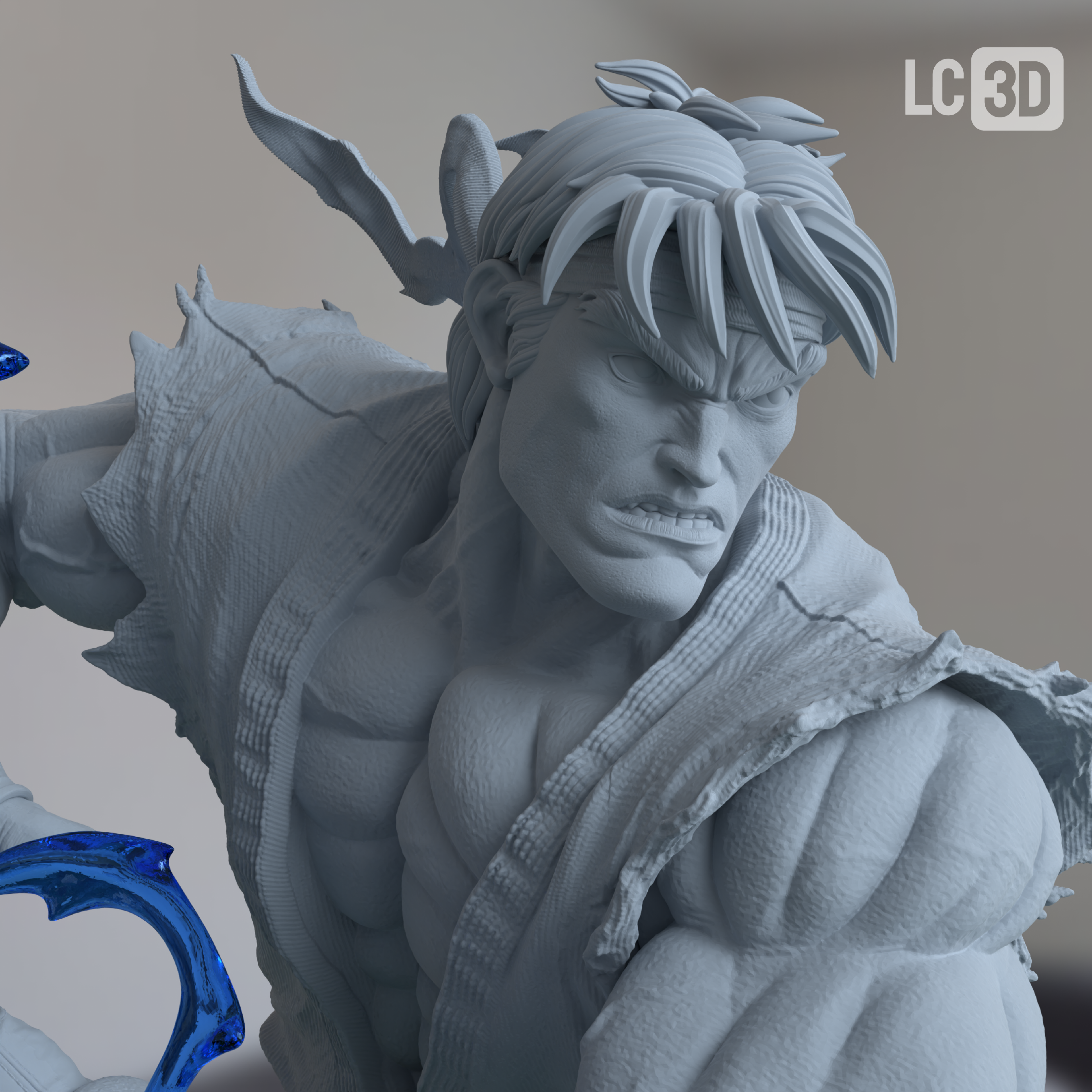 Ryu Street Fighter Figure 3D Printed Resin Model Kit