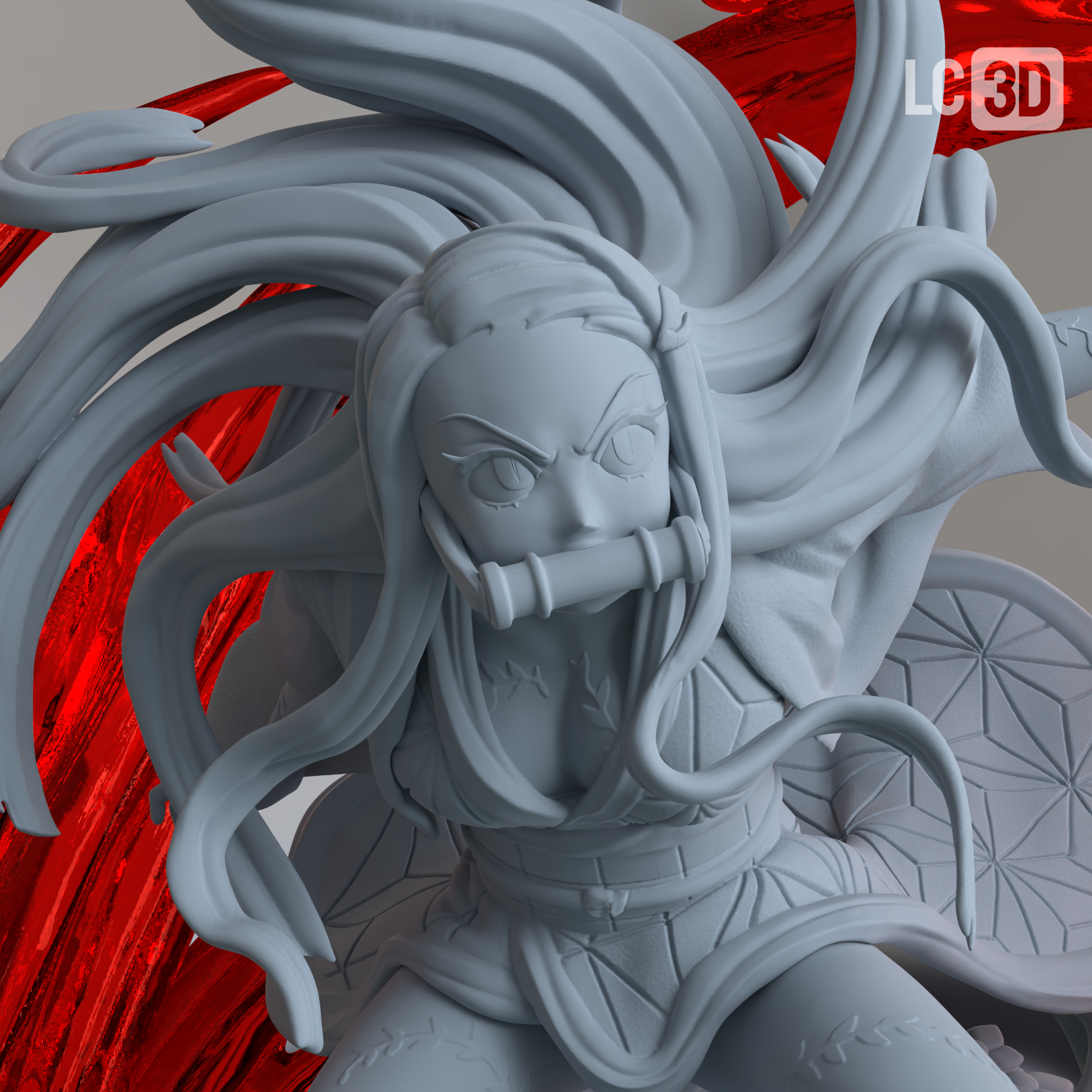 Nezuko Kamado Demon Slayer Figure 3D Printed Resin Model Kit