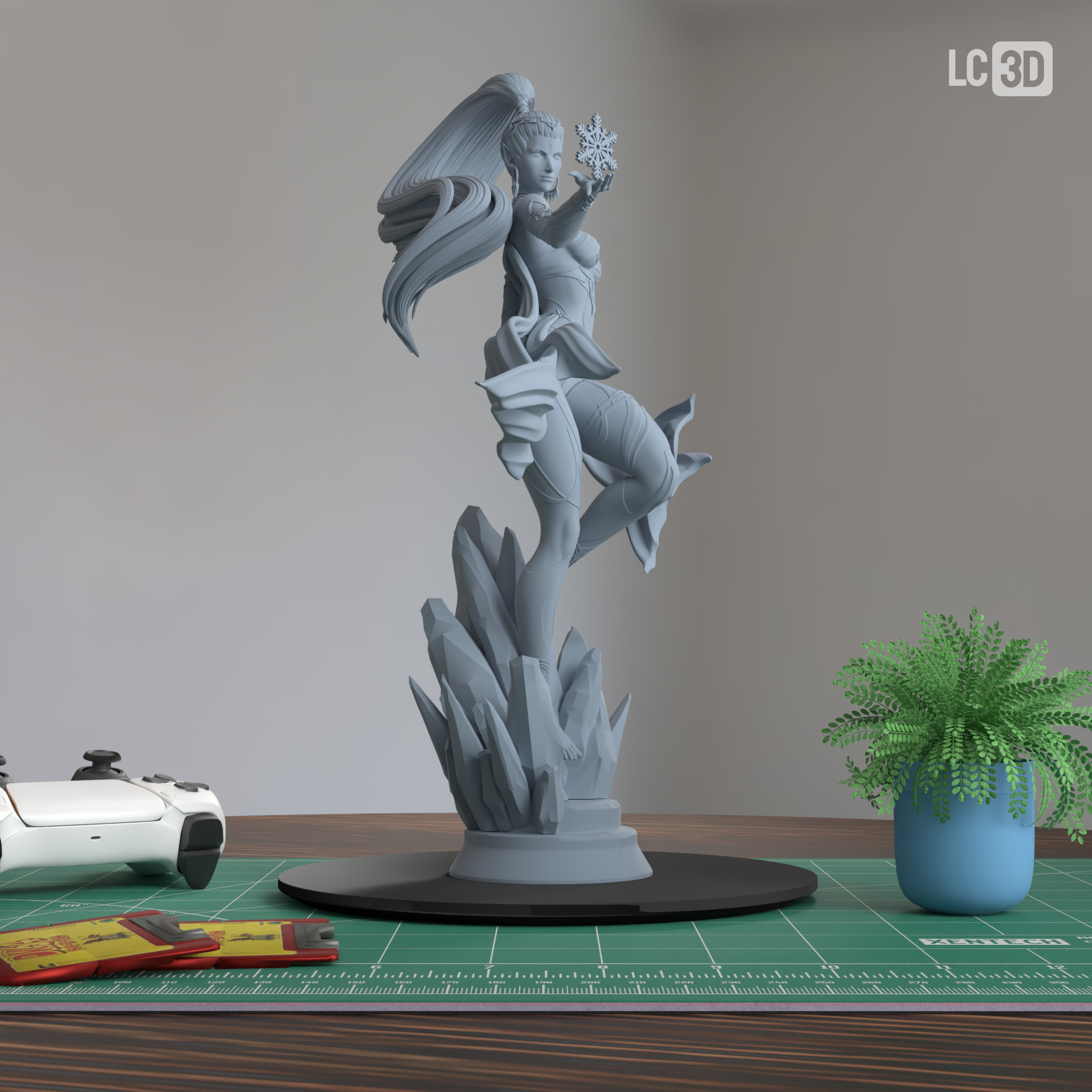 Shiva Final Fantasy Figure 3D Printed Resin Model Kit