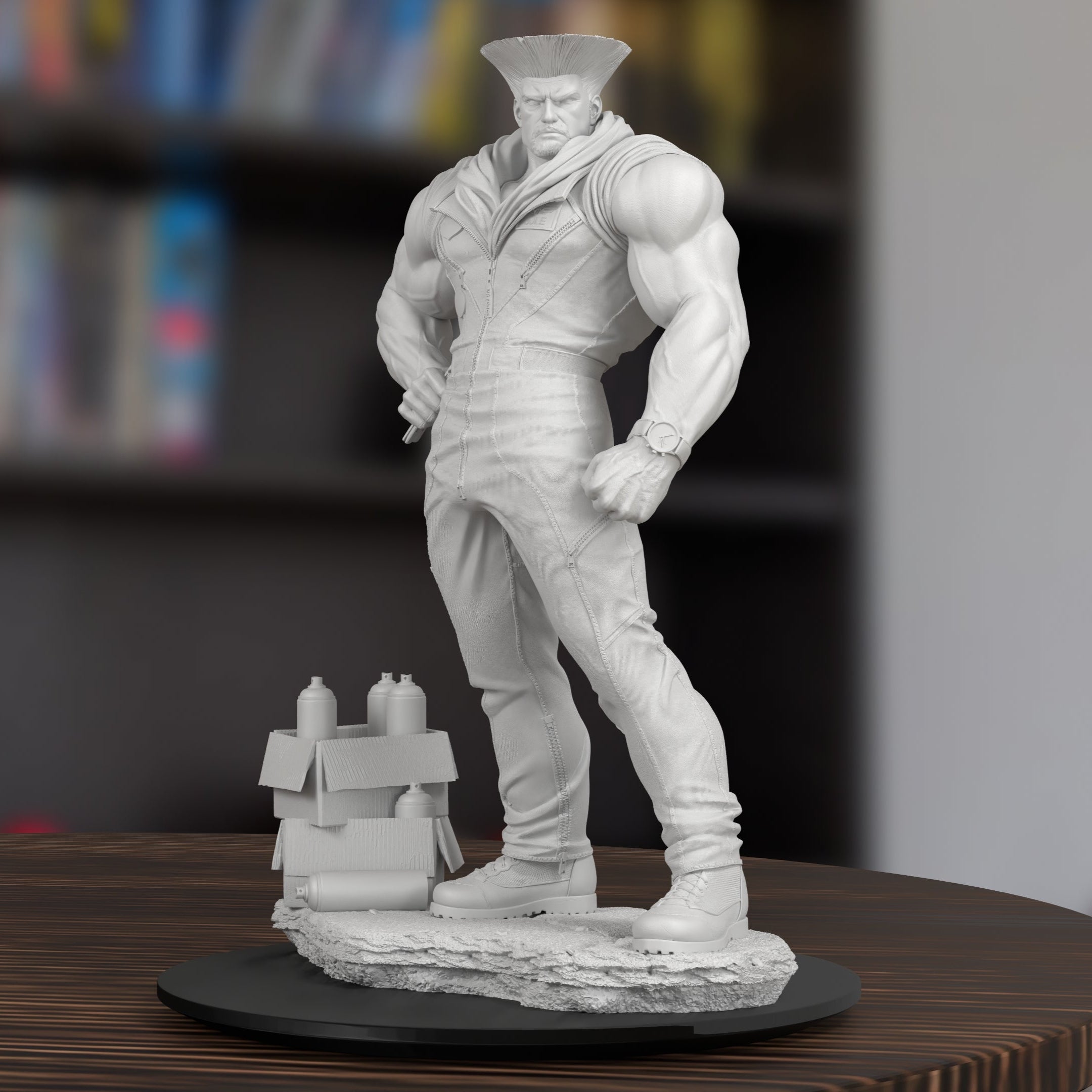 Guile Street Fighter Figure 3D Printed Resin Model Kit