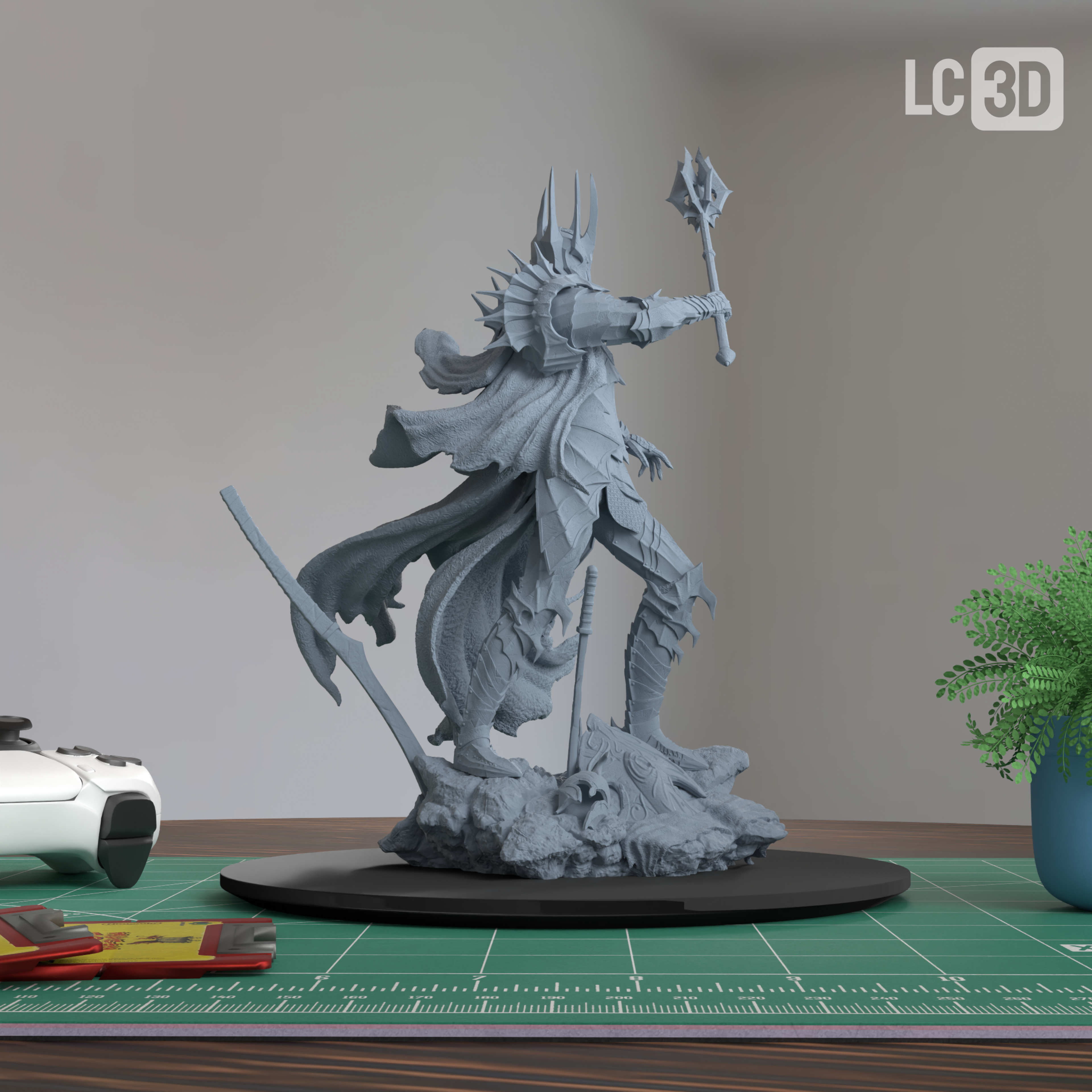 Sauron The Lord of the Rings Figure 3D Printed Resin Model Kit