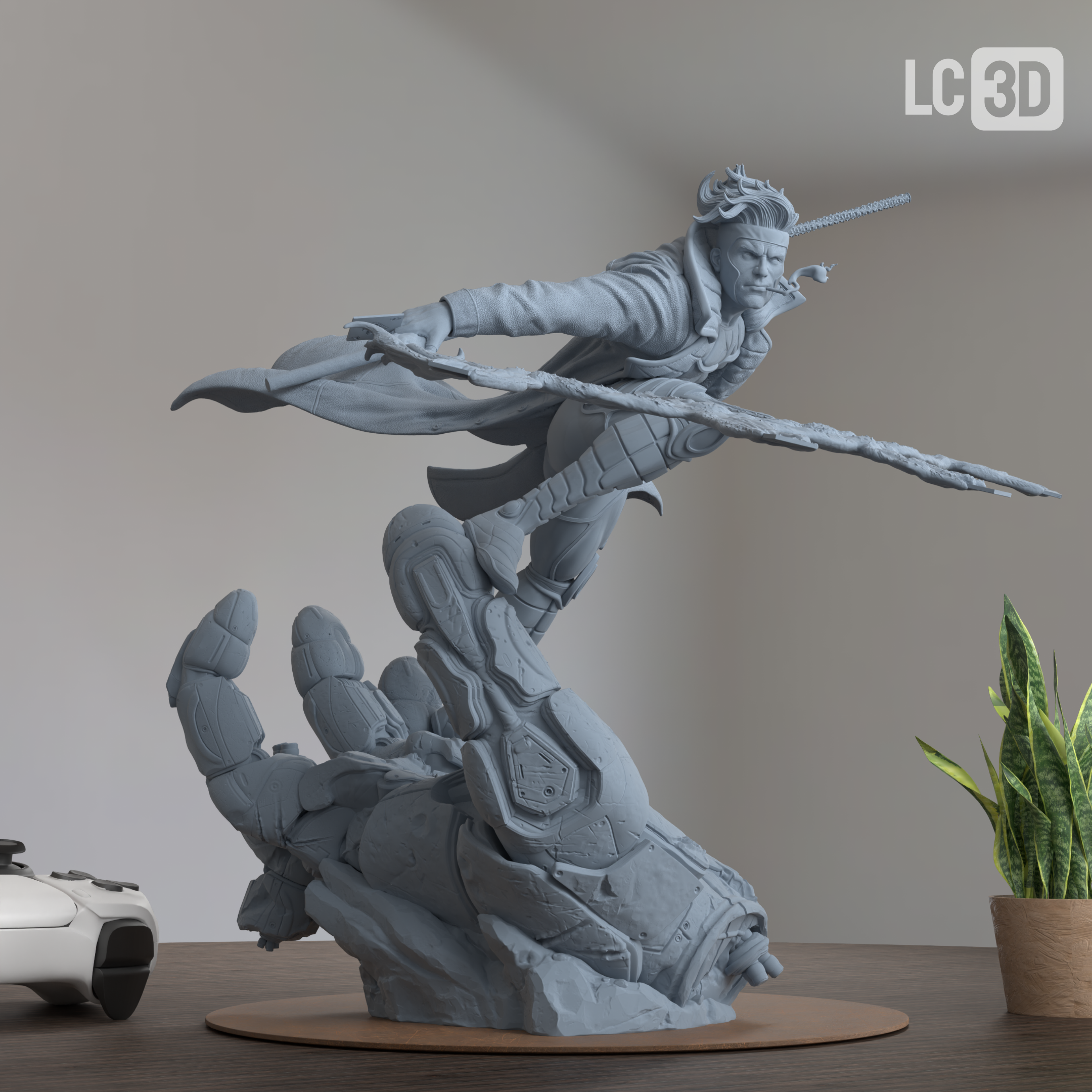 Gambit X-MEN Figure 3D Printed Resin Model Kit