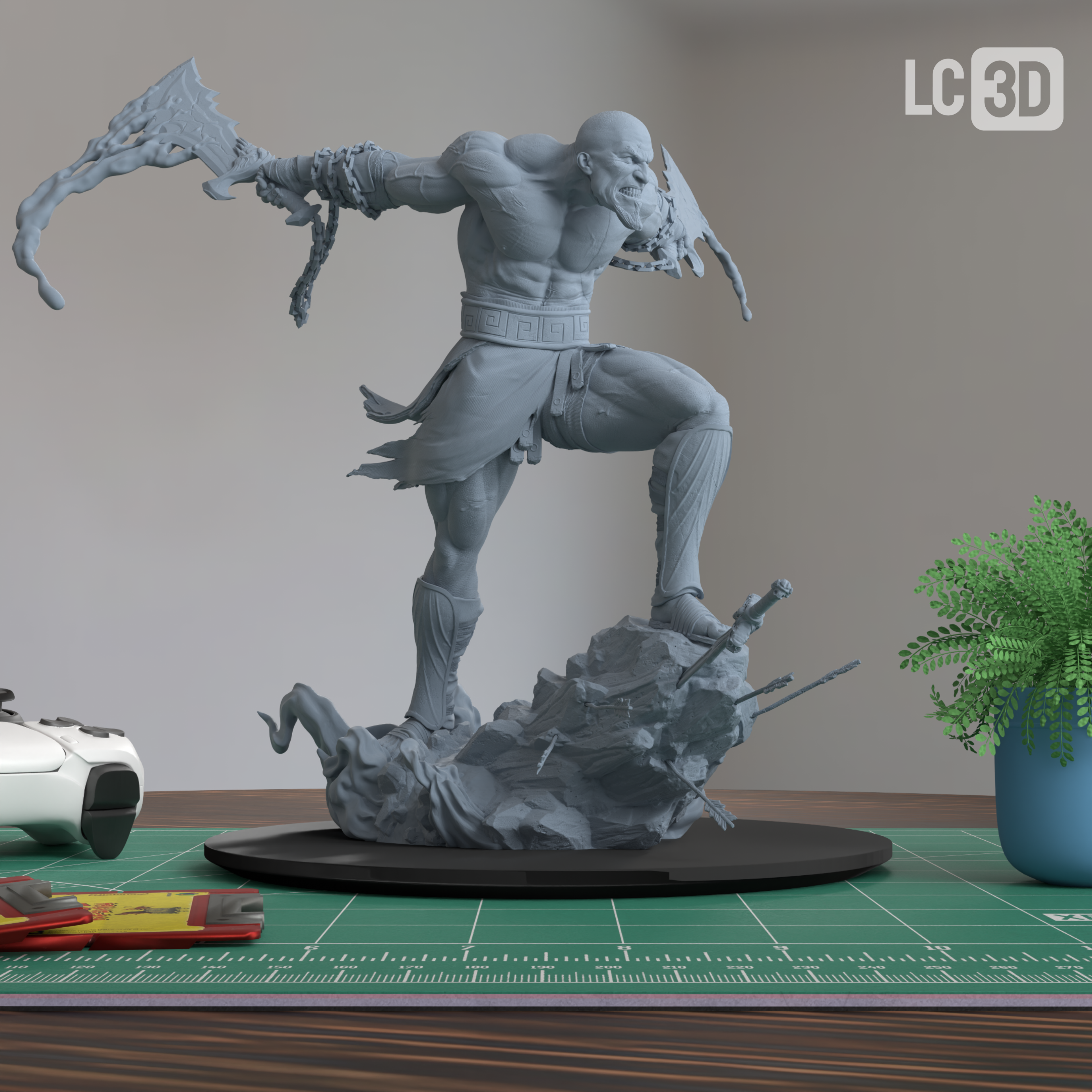 Kratos God Of War Figure 3D Printed Resin Model Kit