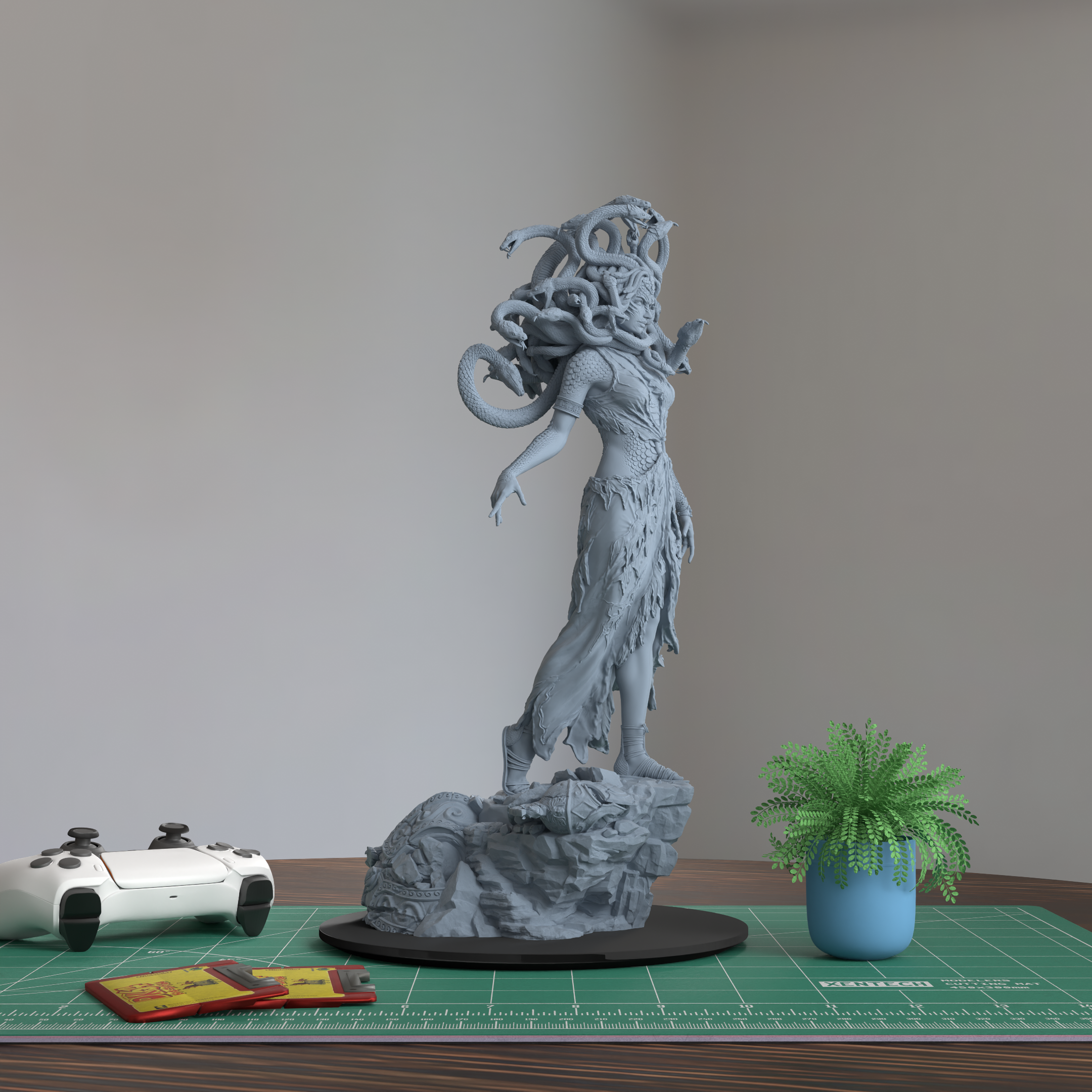 Medusa the Gorgon 3D Printed Resin Figure Model Kit