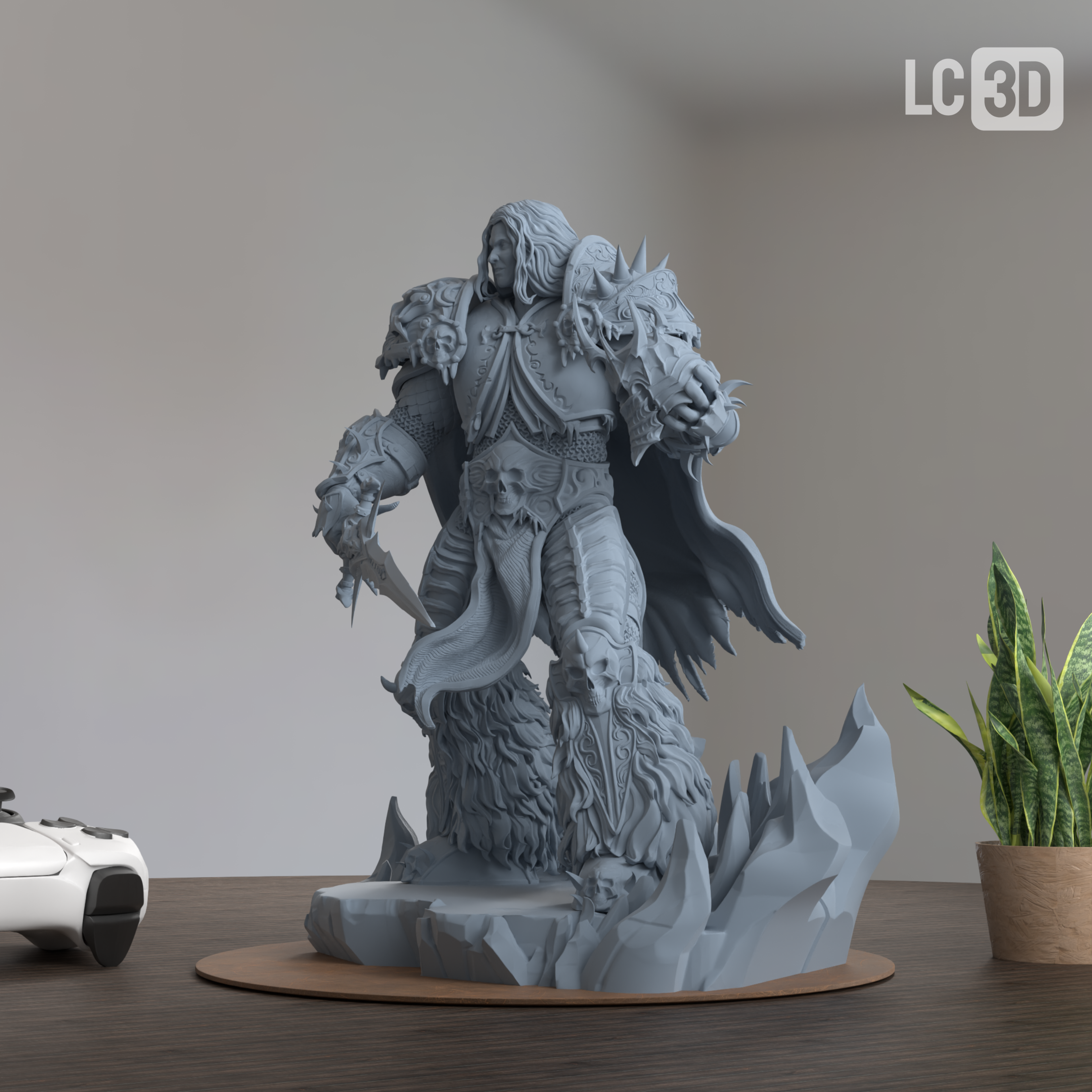 Arthas The Lich King World Of Warcraft Figure 3D Printed Resin Model Kit