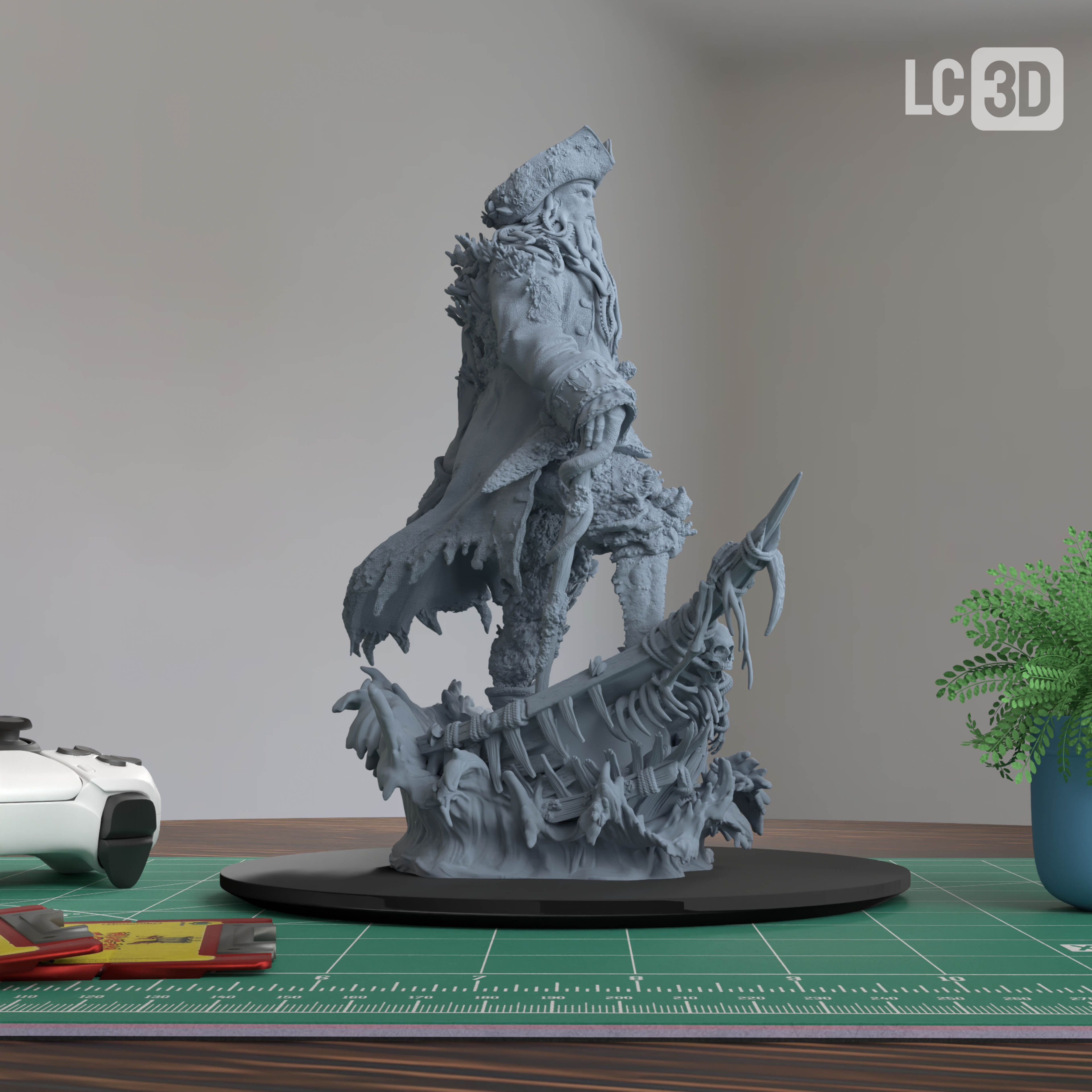 Davy Jones Pirates Of The Caribbean Figure 3D Printed Resin Model Kit