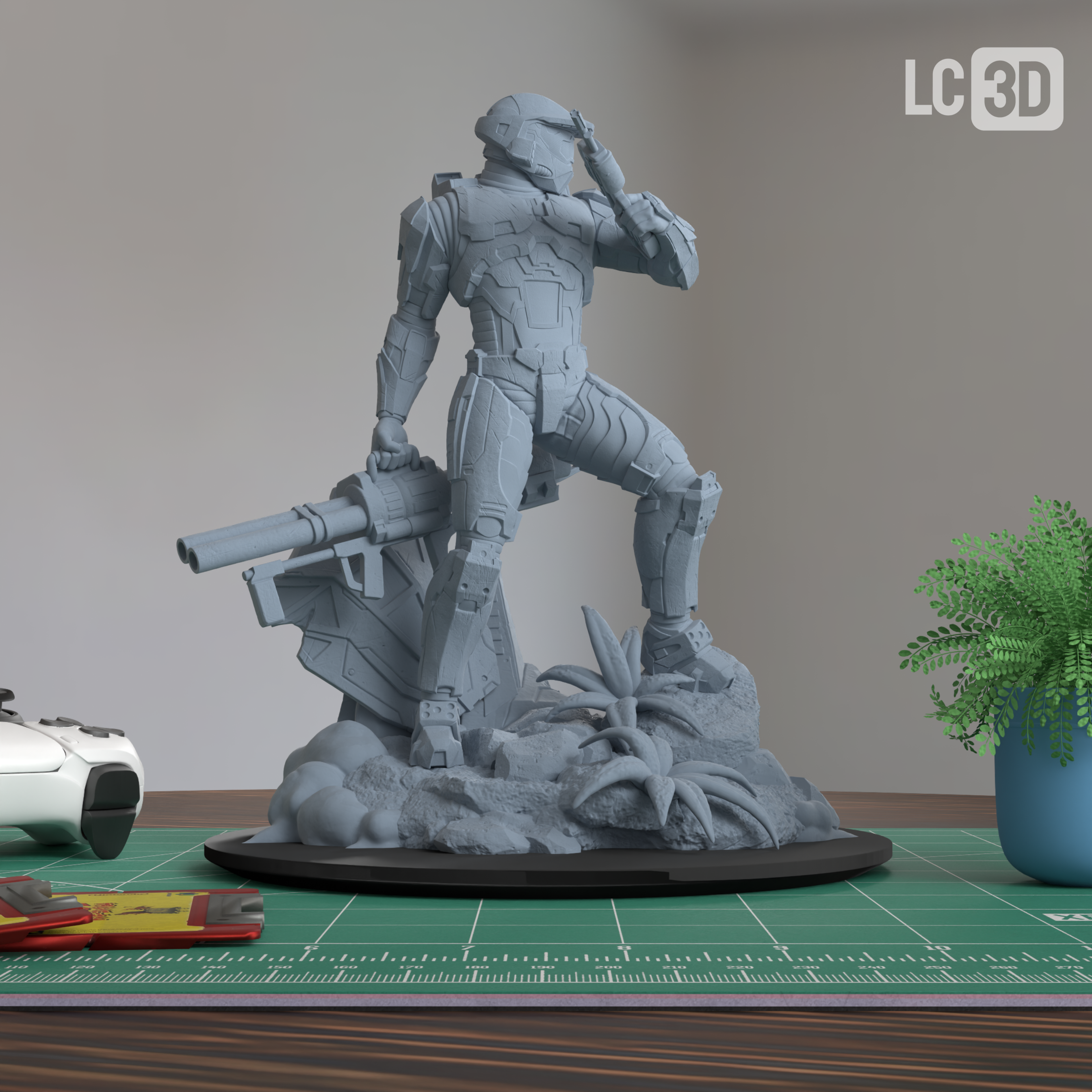 Master Chief Halo Figure 3D Printed Resin Model Kit