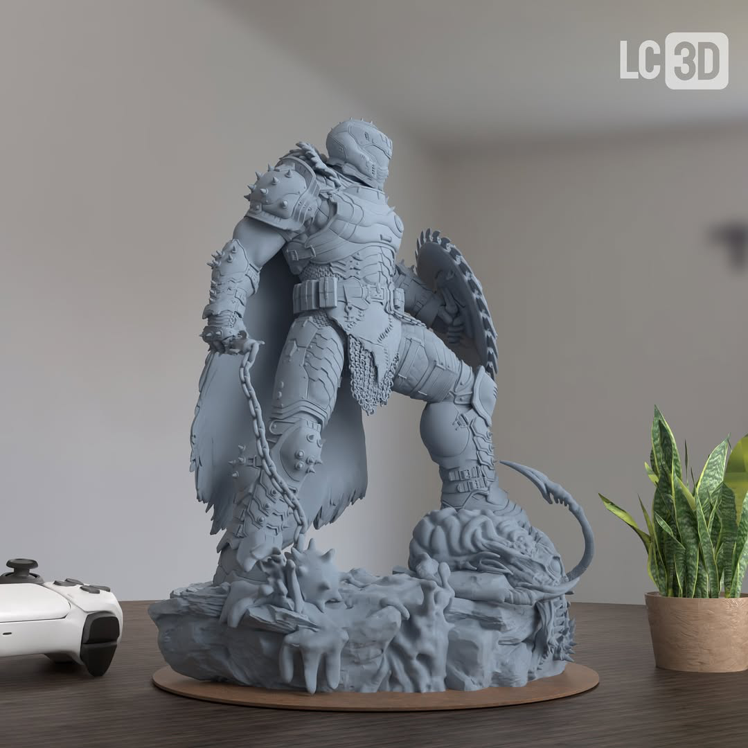 Doom Slayer The Doom Franchise Figure 3D Printed Resin Model Kit