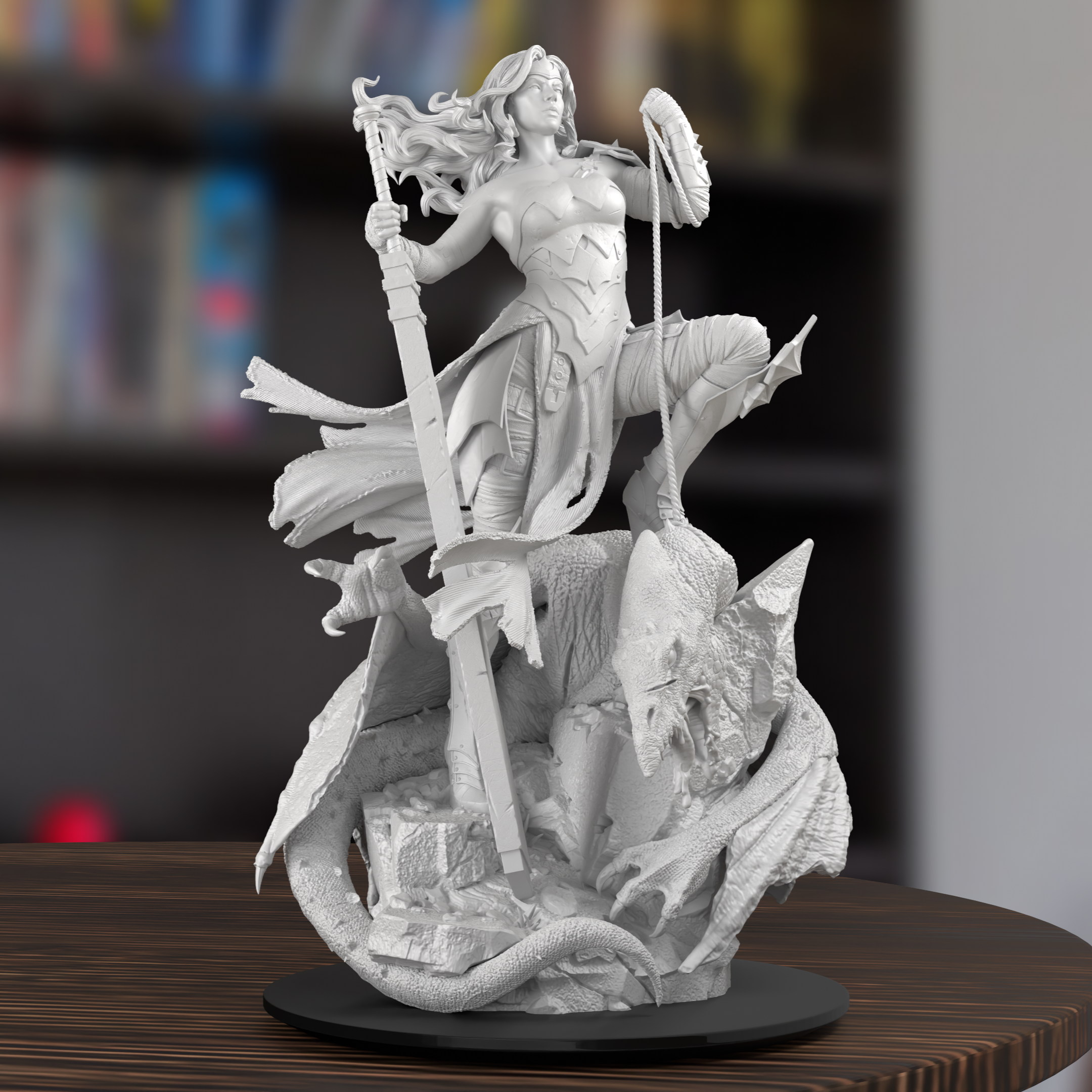 Wonder Women Justice League Figure 3D Printed Resin Model Kit
