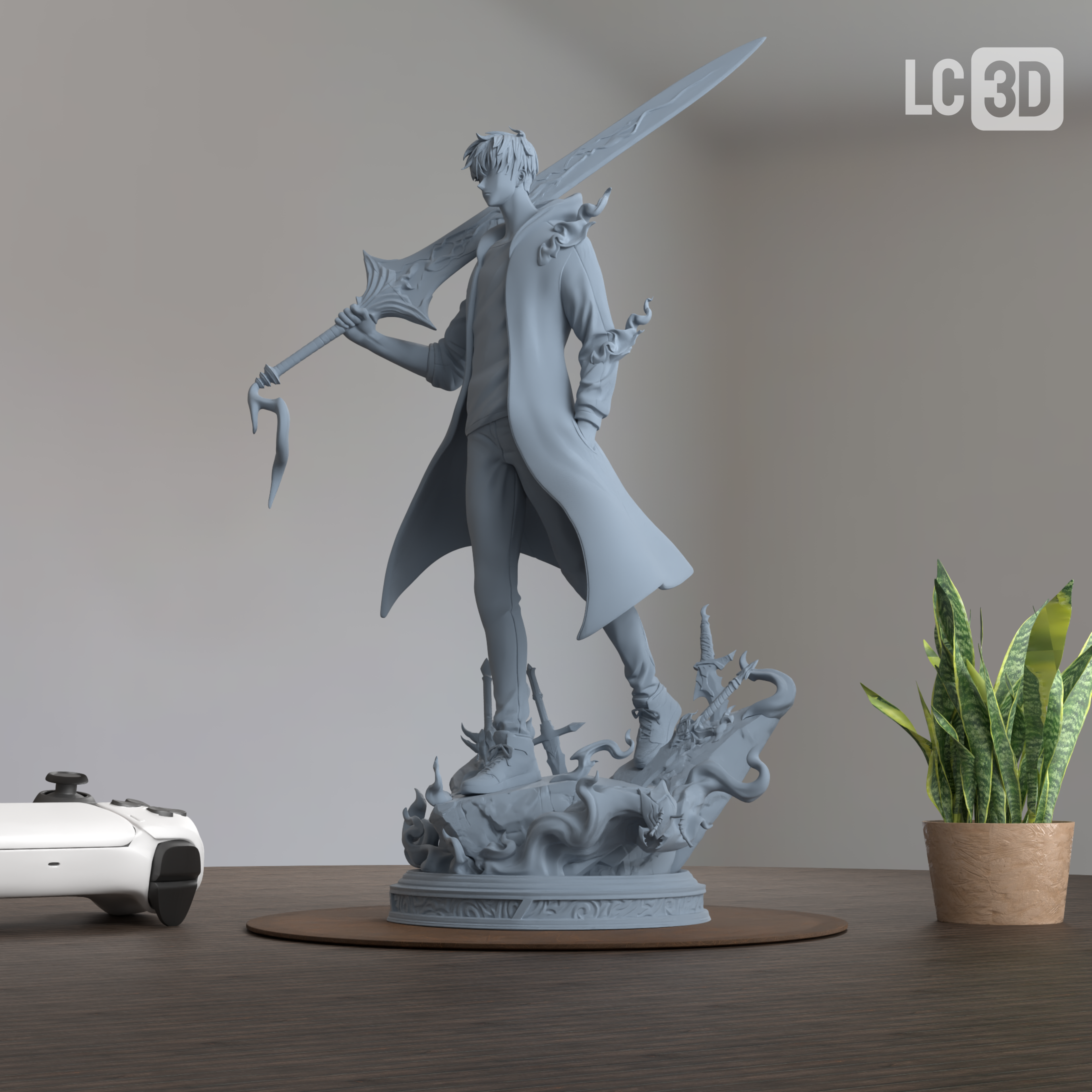 Sung Jinwoo Solo Leveling Figure 3D Printed Resin Model Kit