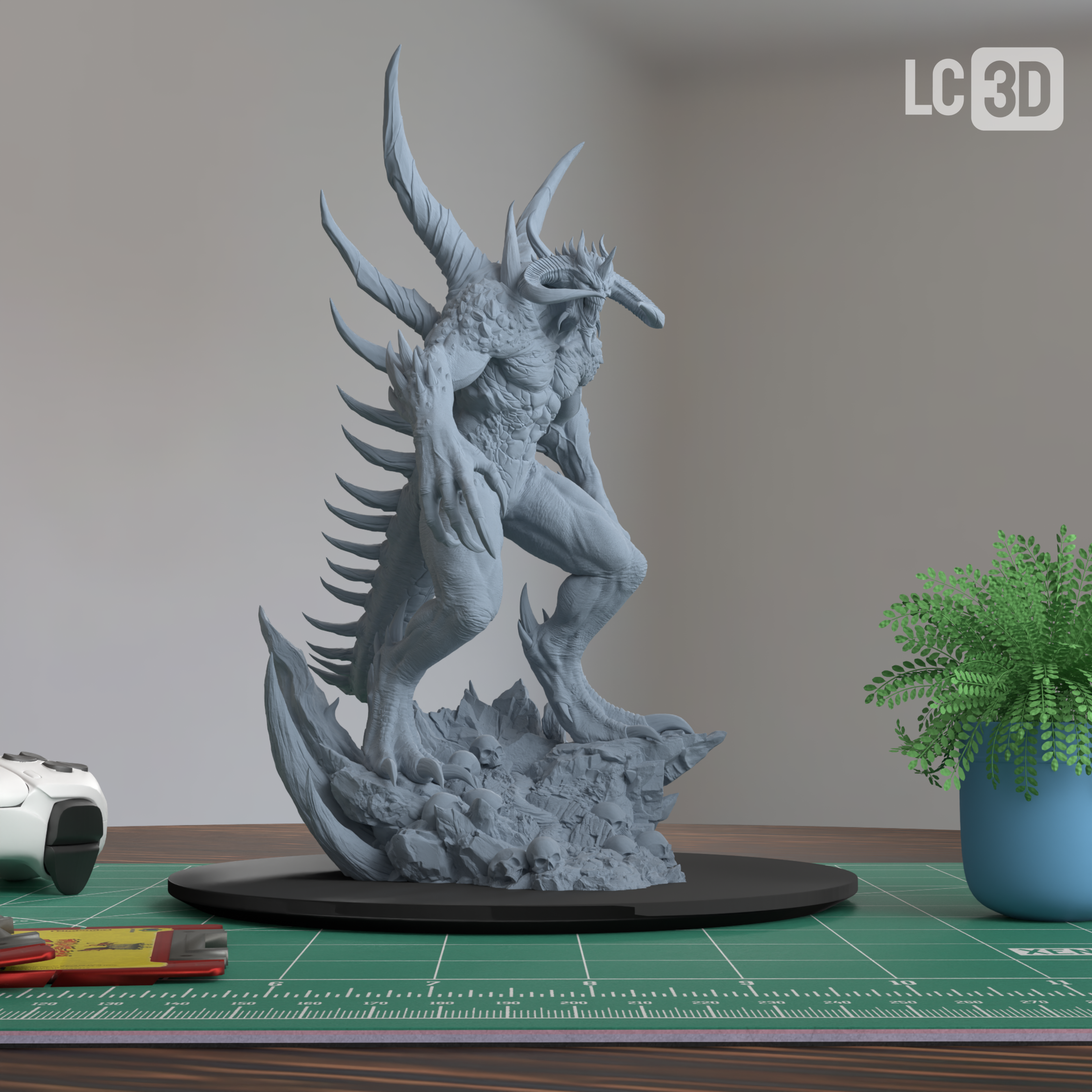 The Dark Lord Diablo Figure 3D Printed Resin Model Kit