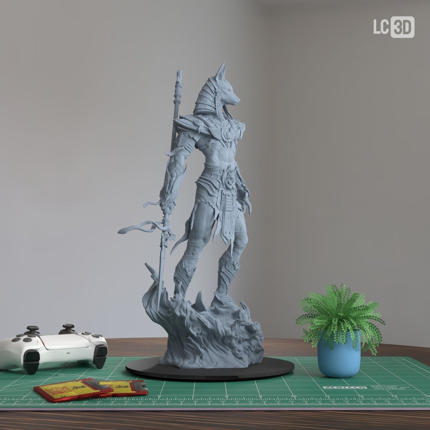 Anubis Egyptian God 3D Printed Resin Figure Model Kit