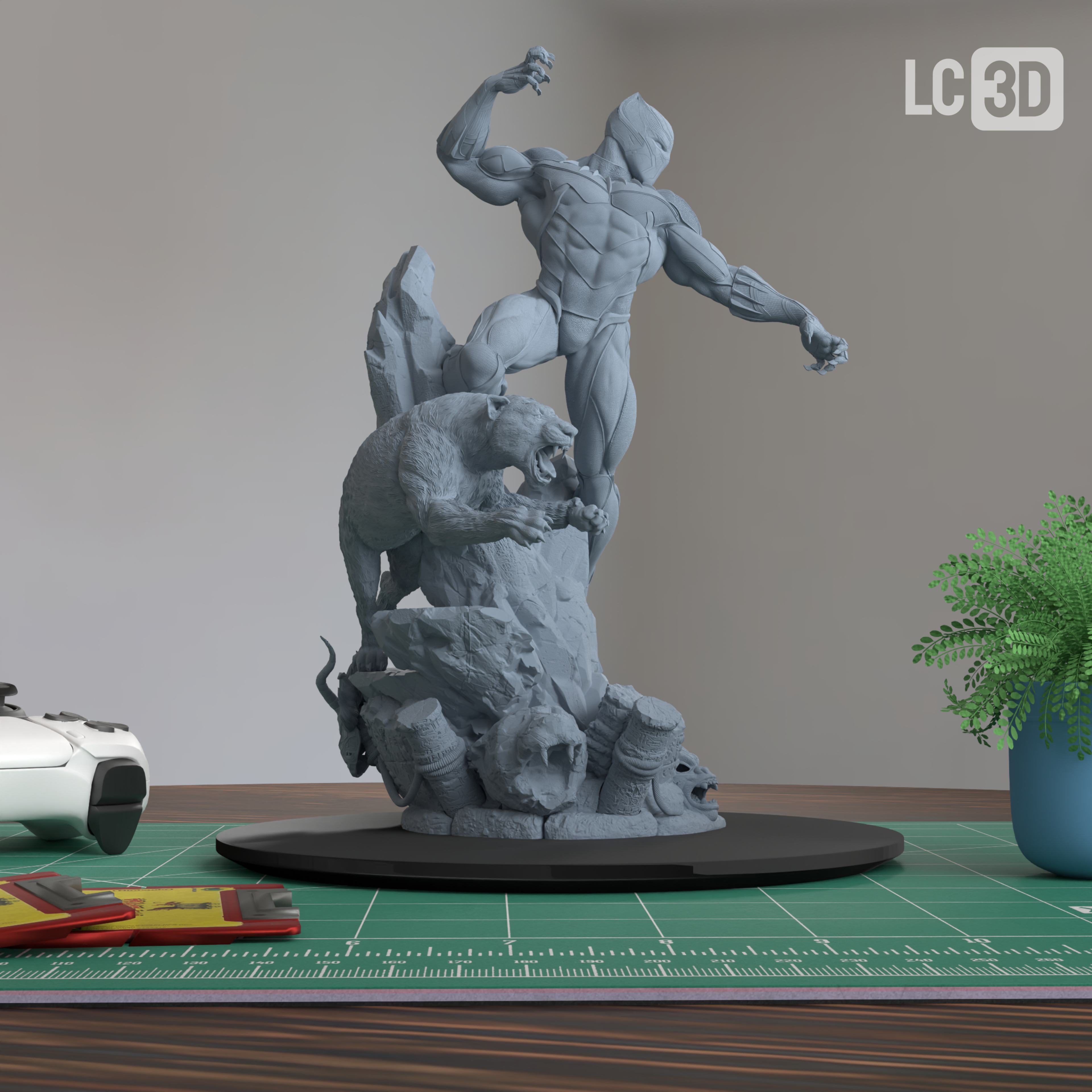 Black Panther Marvel Figure 3D Printed Resin Model Kit