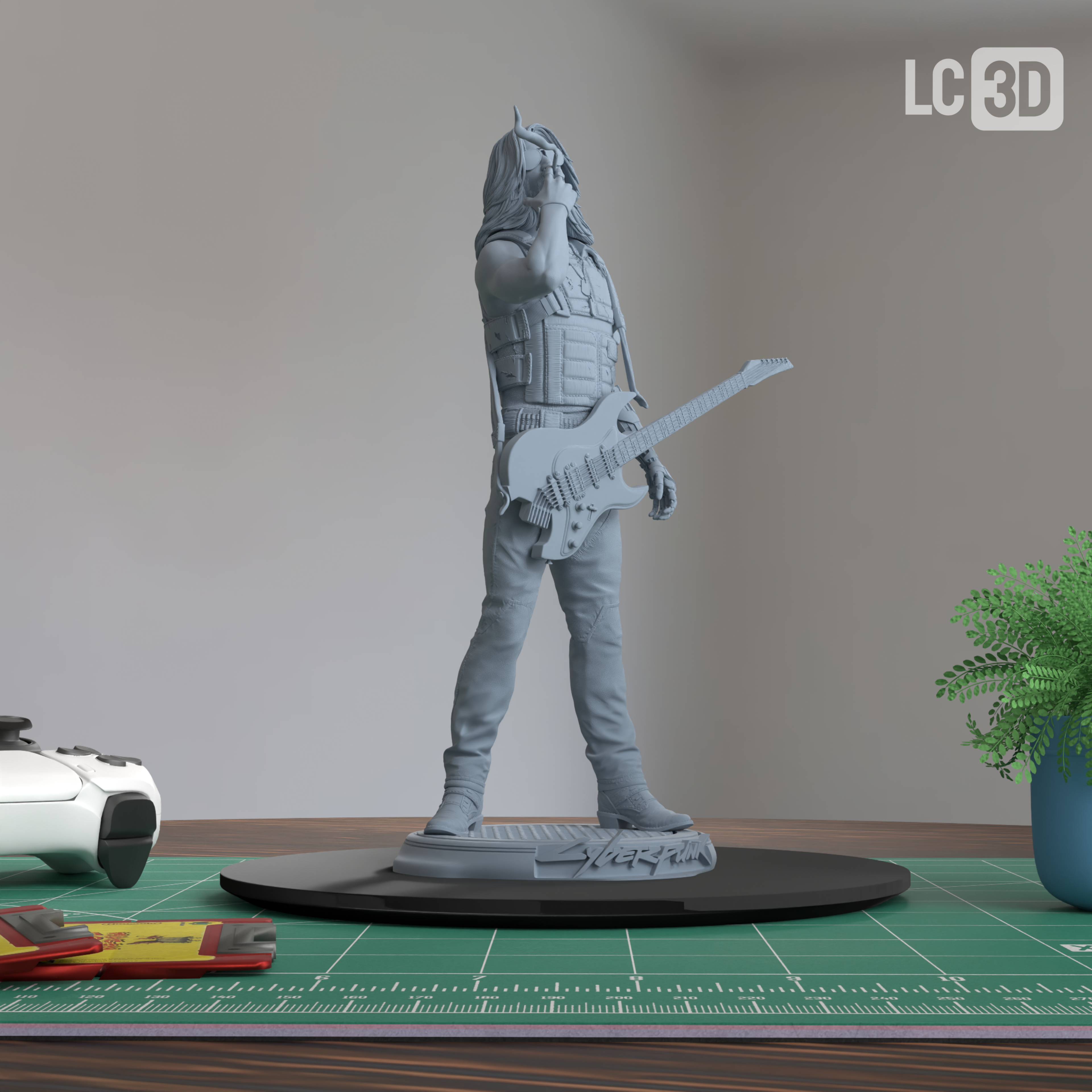 Johnny Silverhand Cyberpunk 2077 Figure 3D Printed Resin Model Kit