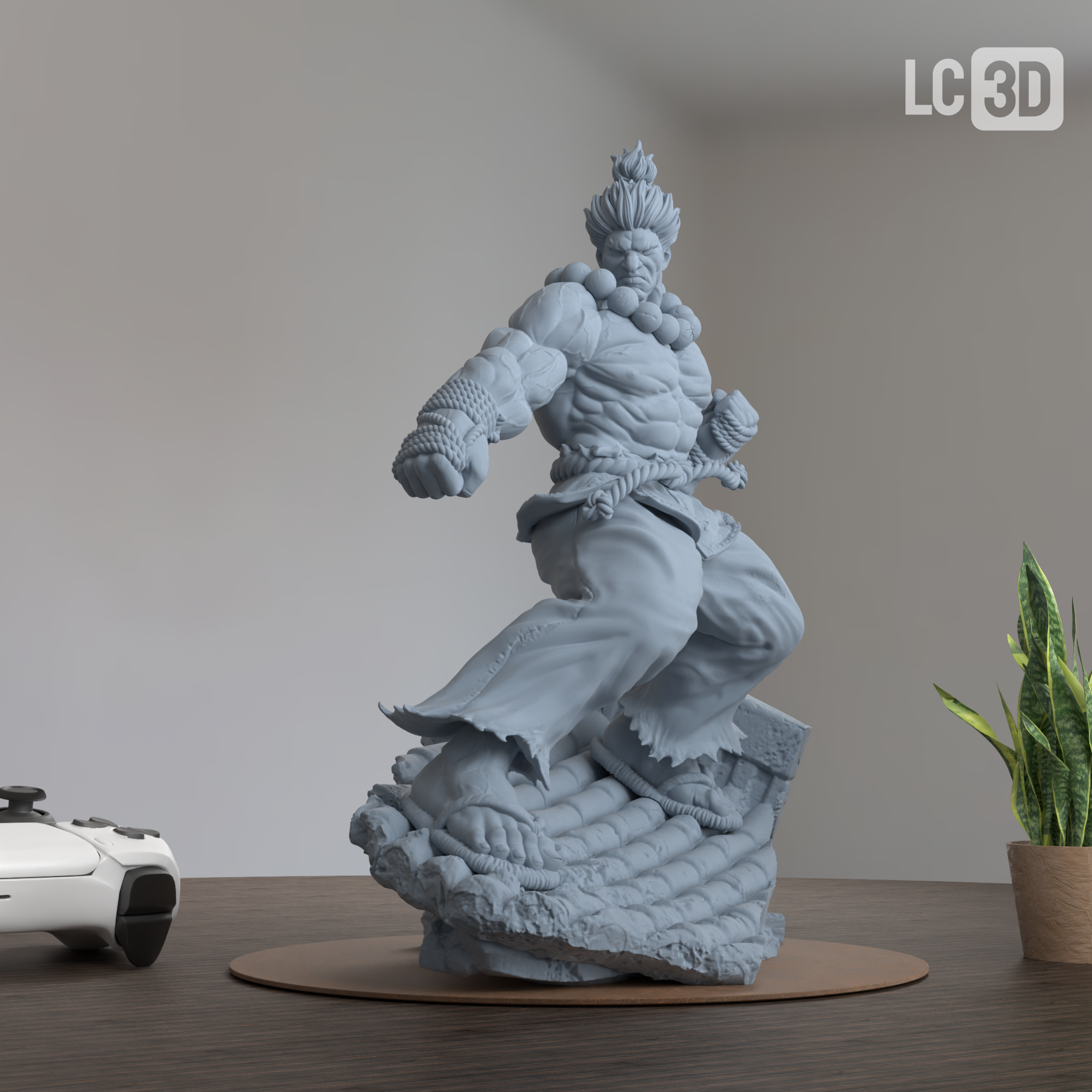 Akuma Street Fighter Figure 3D Printed Resin Model Kit