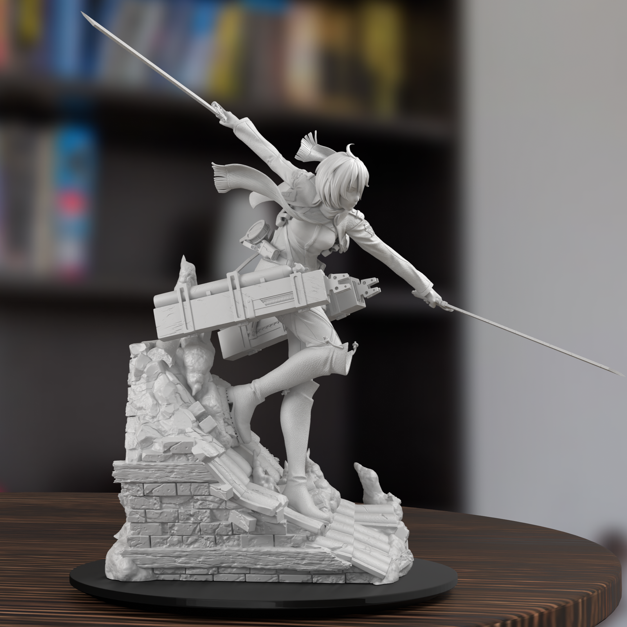 Mikasa Attack On Titan Figure 3D Printed Resin Model Kit
