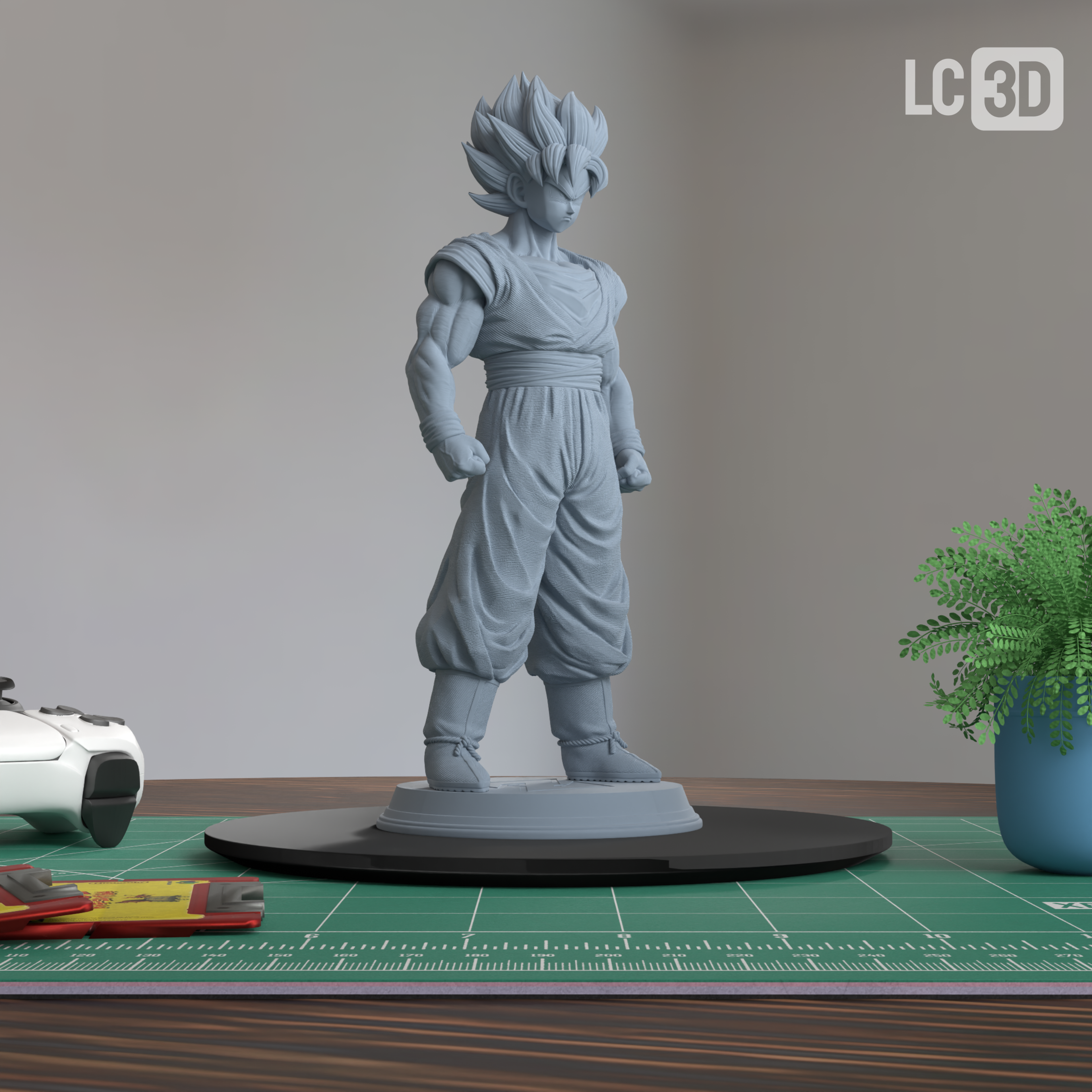 Goku SSJ Dragon Ball Z Figure 3D Printed Resin Model Kit