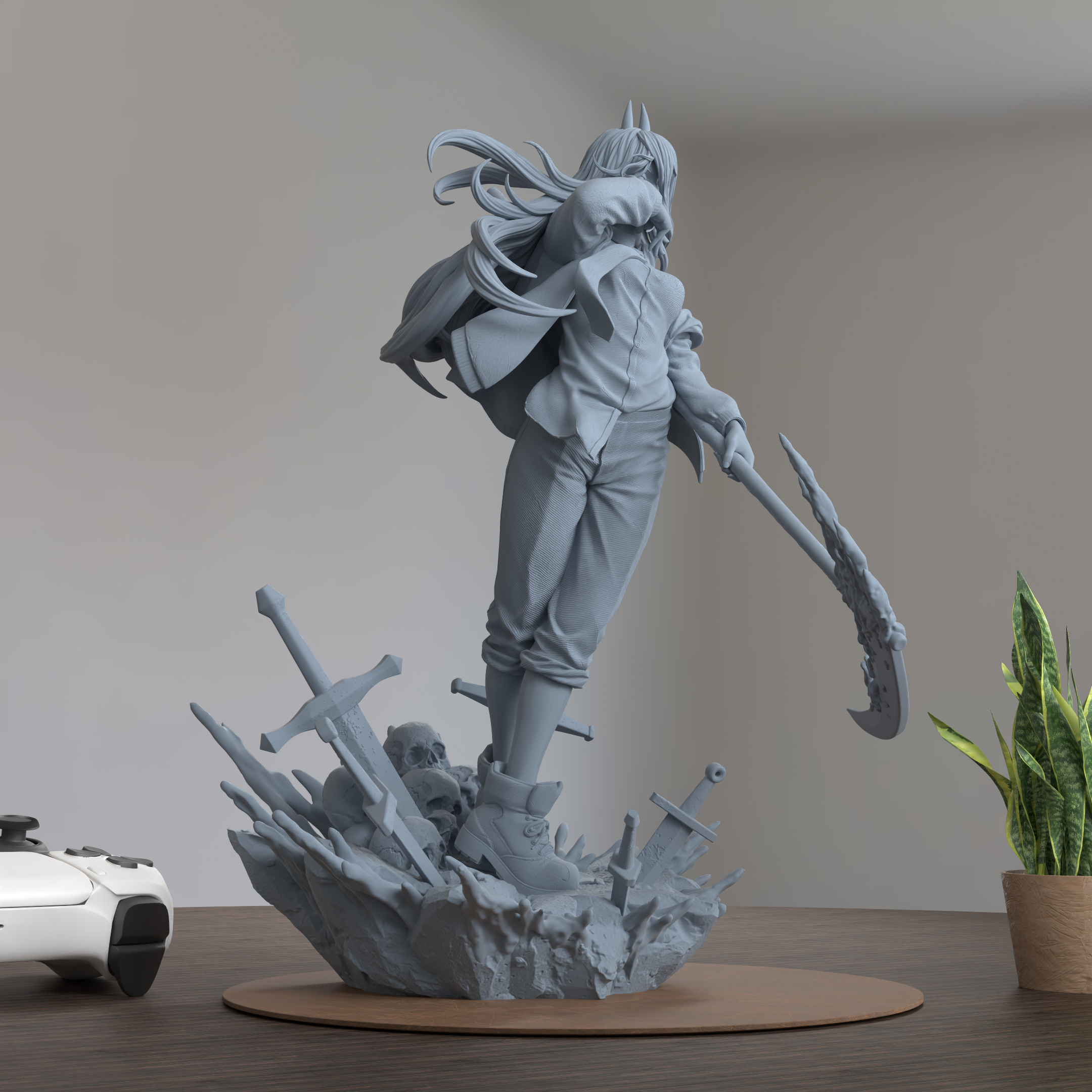Power Chainsaw Man Figure 3D Printed Resin Model Kit