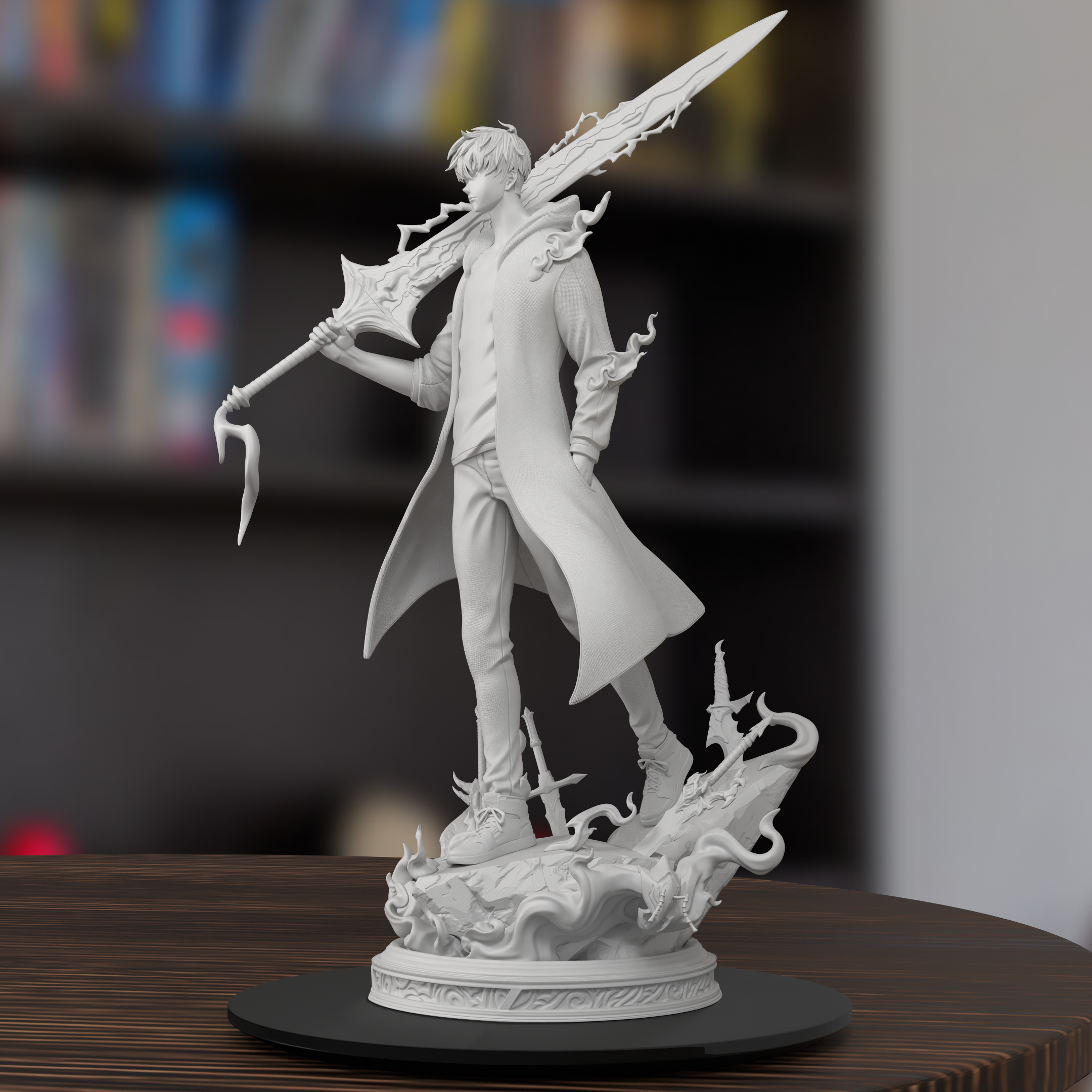 Sung Jinwoo Solo Leveling Figure 3D Printed Resin Model Kit