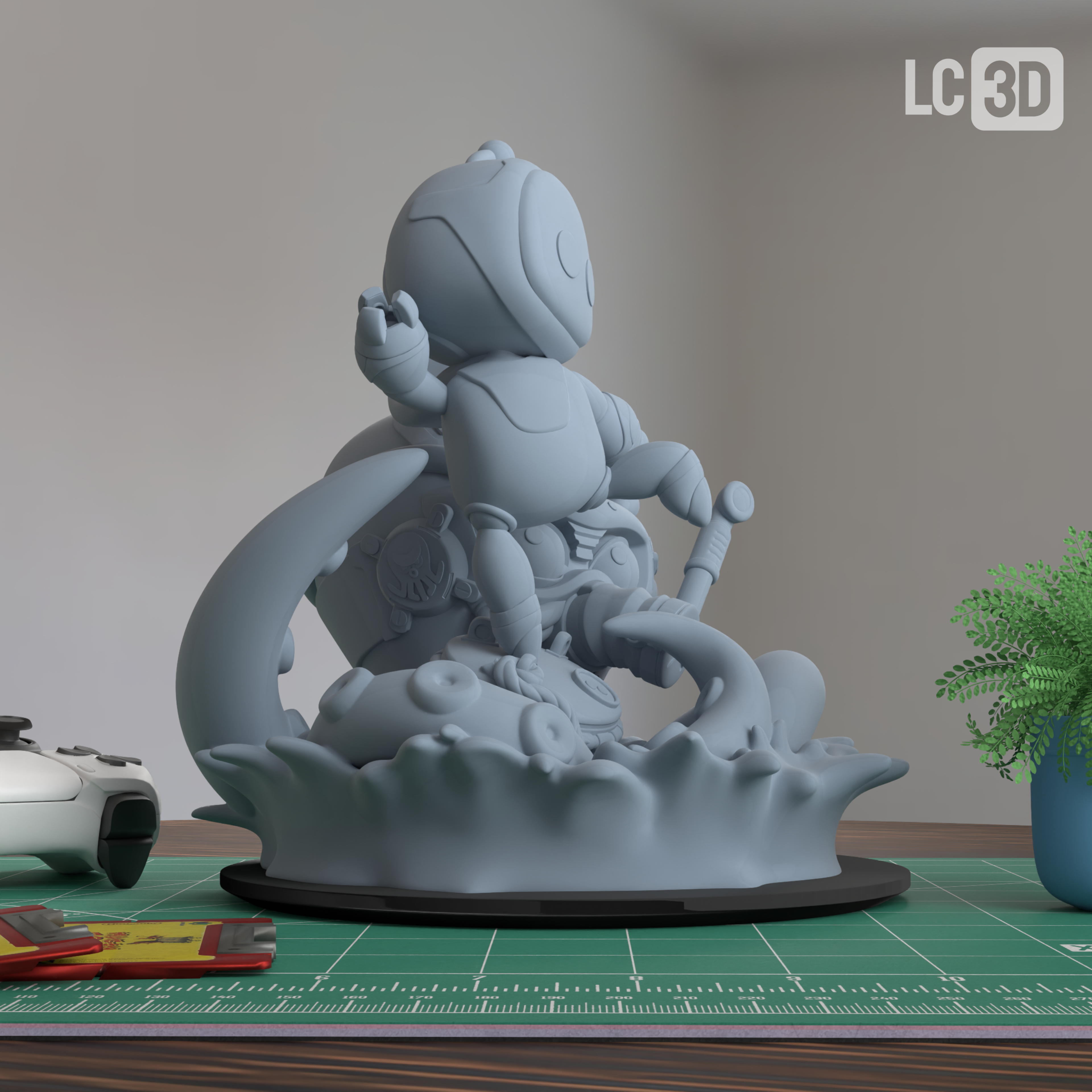 Astro Bot Gaming Figure 3D Printed Resin Model Kit
