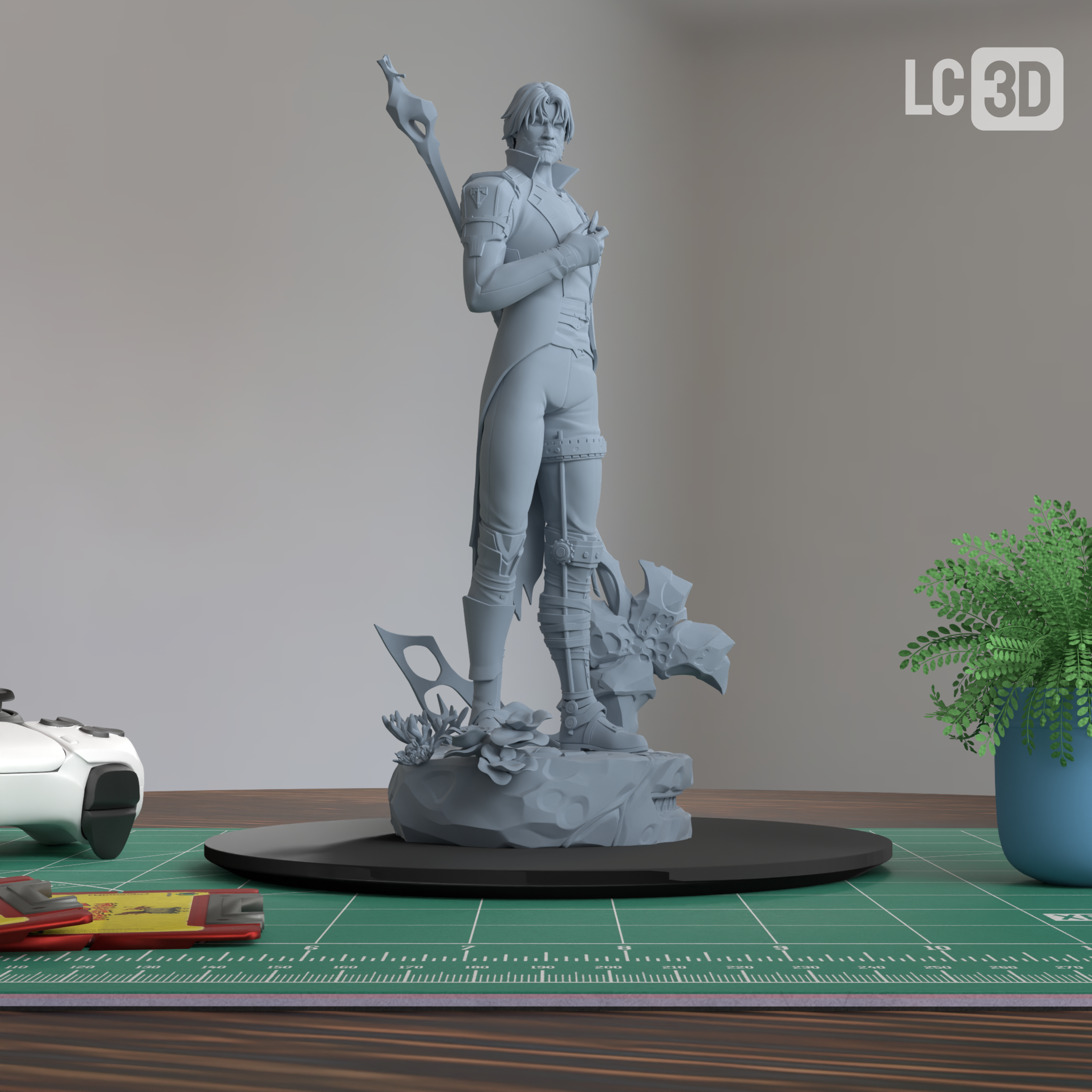 Jayce Arcane Figure 3D Printed Resin Model Kit
