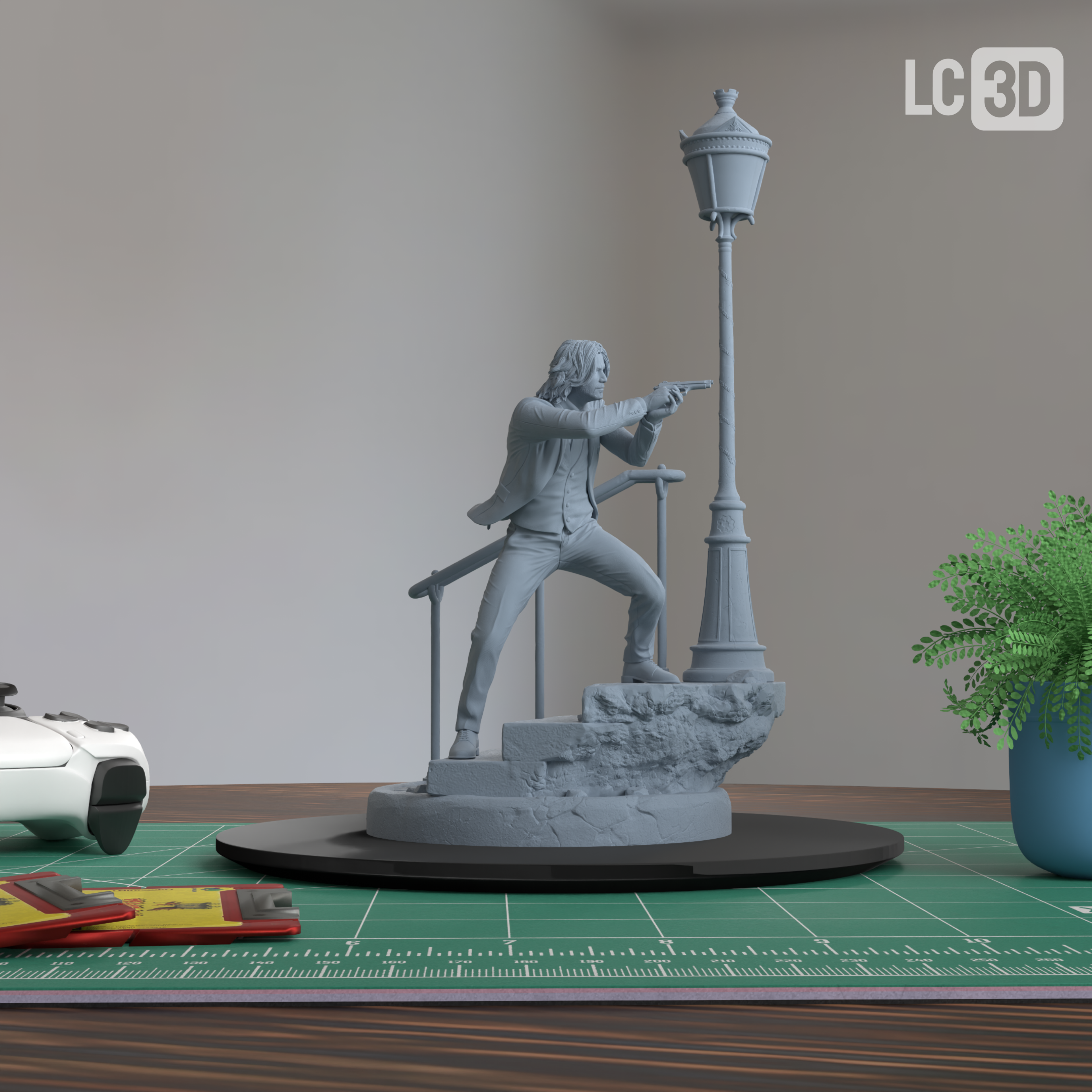 John Wick Action Figure 3D Printed Resin Model Kit