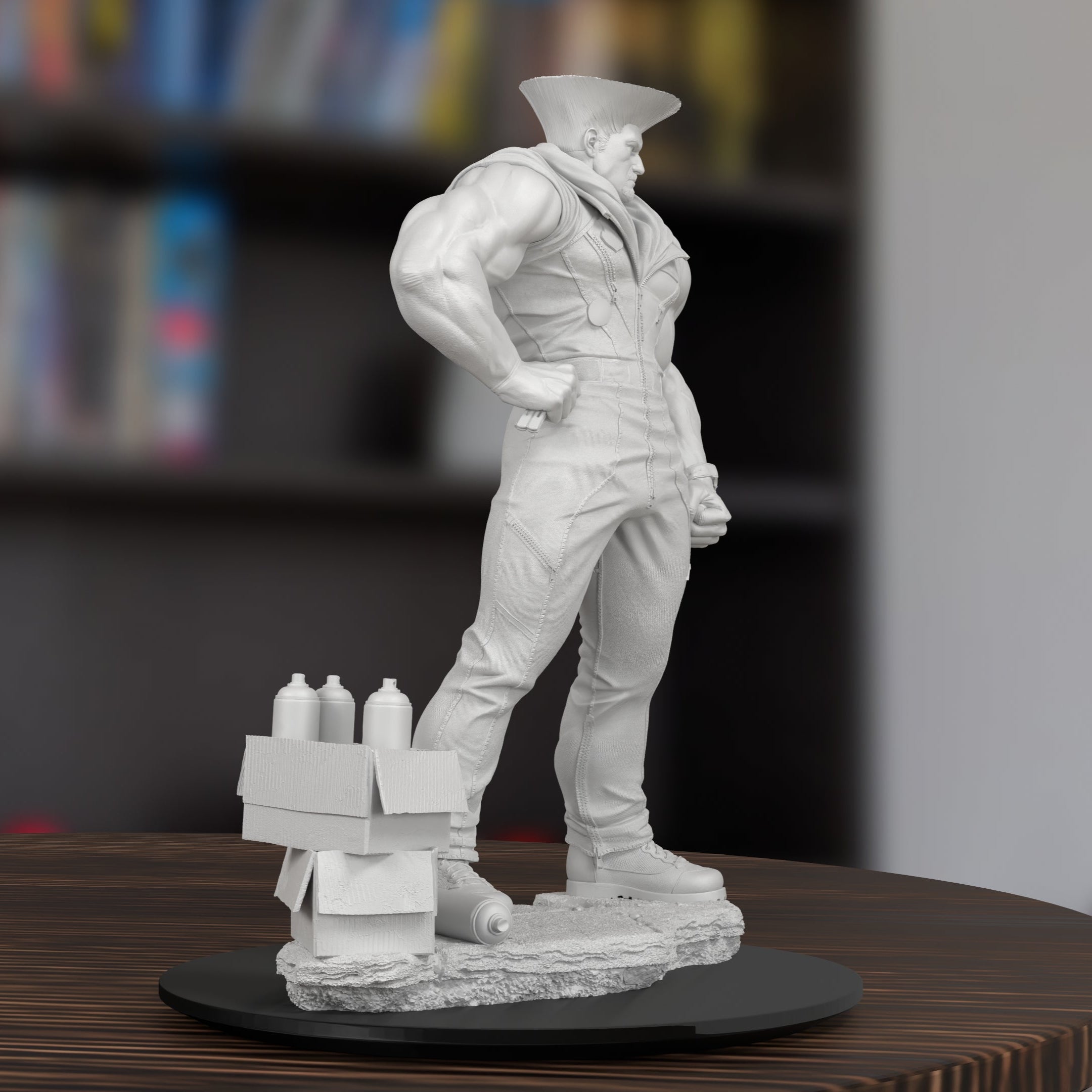 Guile Street Fighter Figure 3D Printed Resin Model Kit