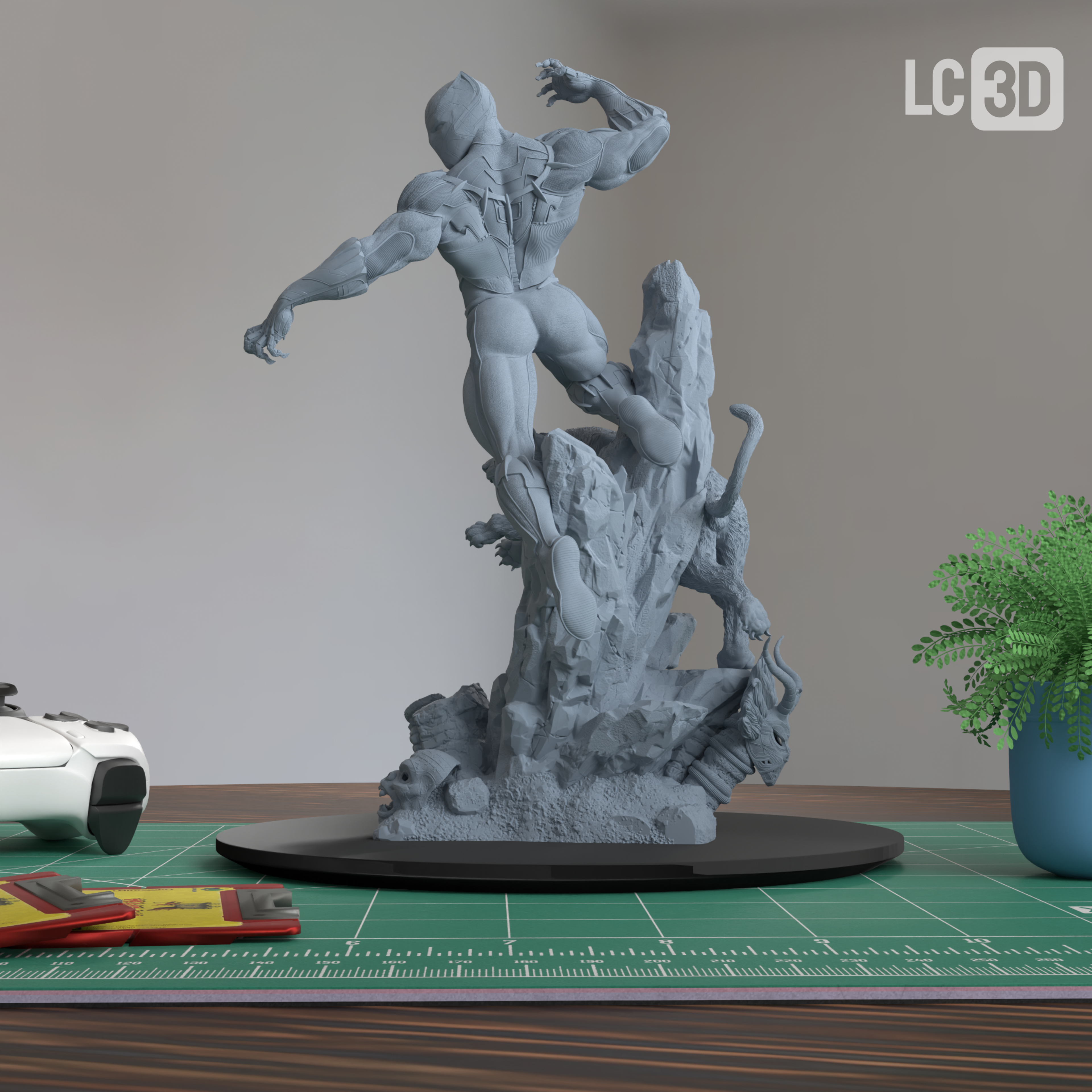 Black Panther Marvel Figure 3D Printed Resin Model Kit