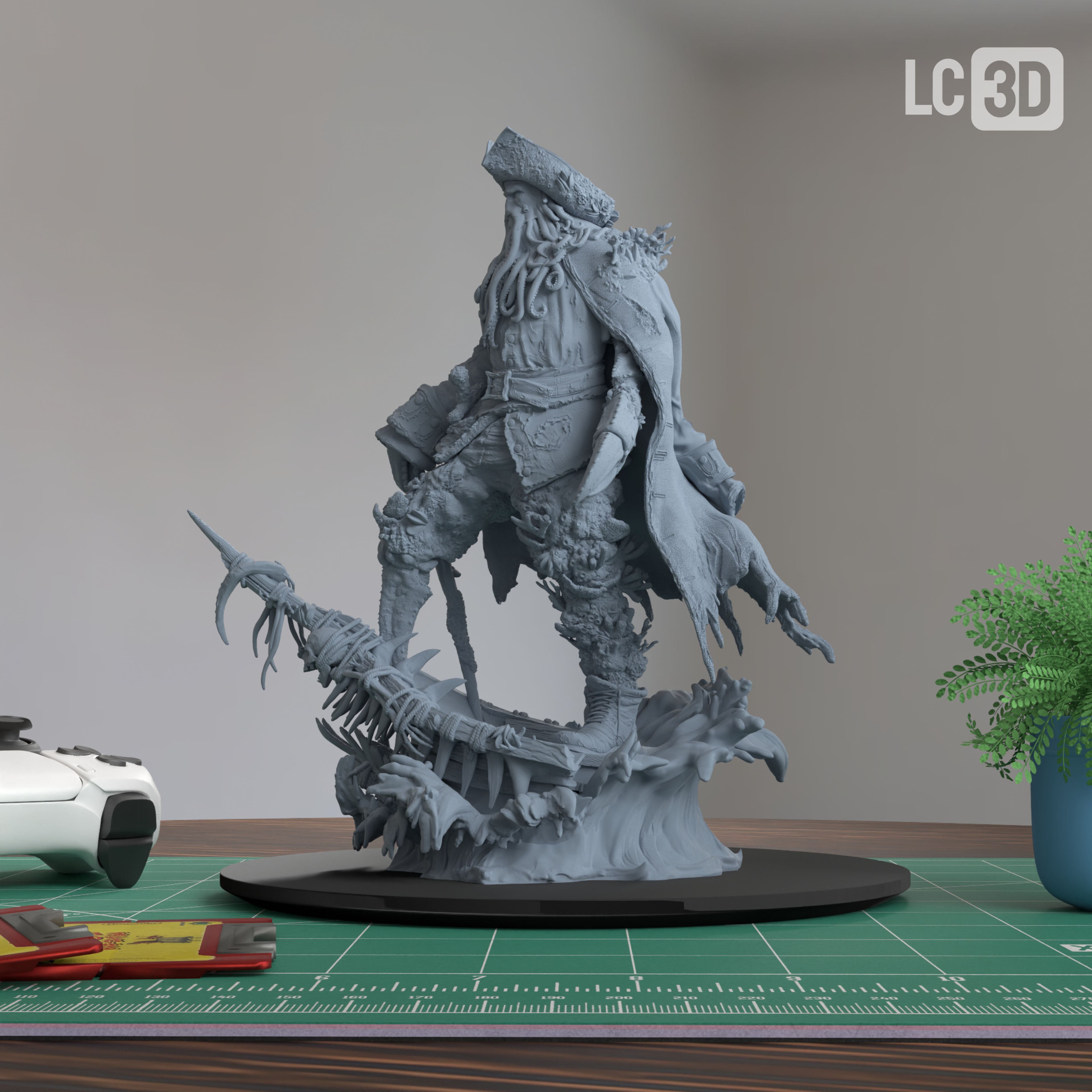 Davy Jones Pirates Of The Caribbean Figure 3D Printed Resin Model Kit