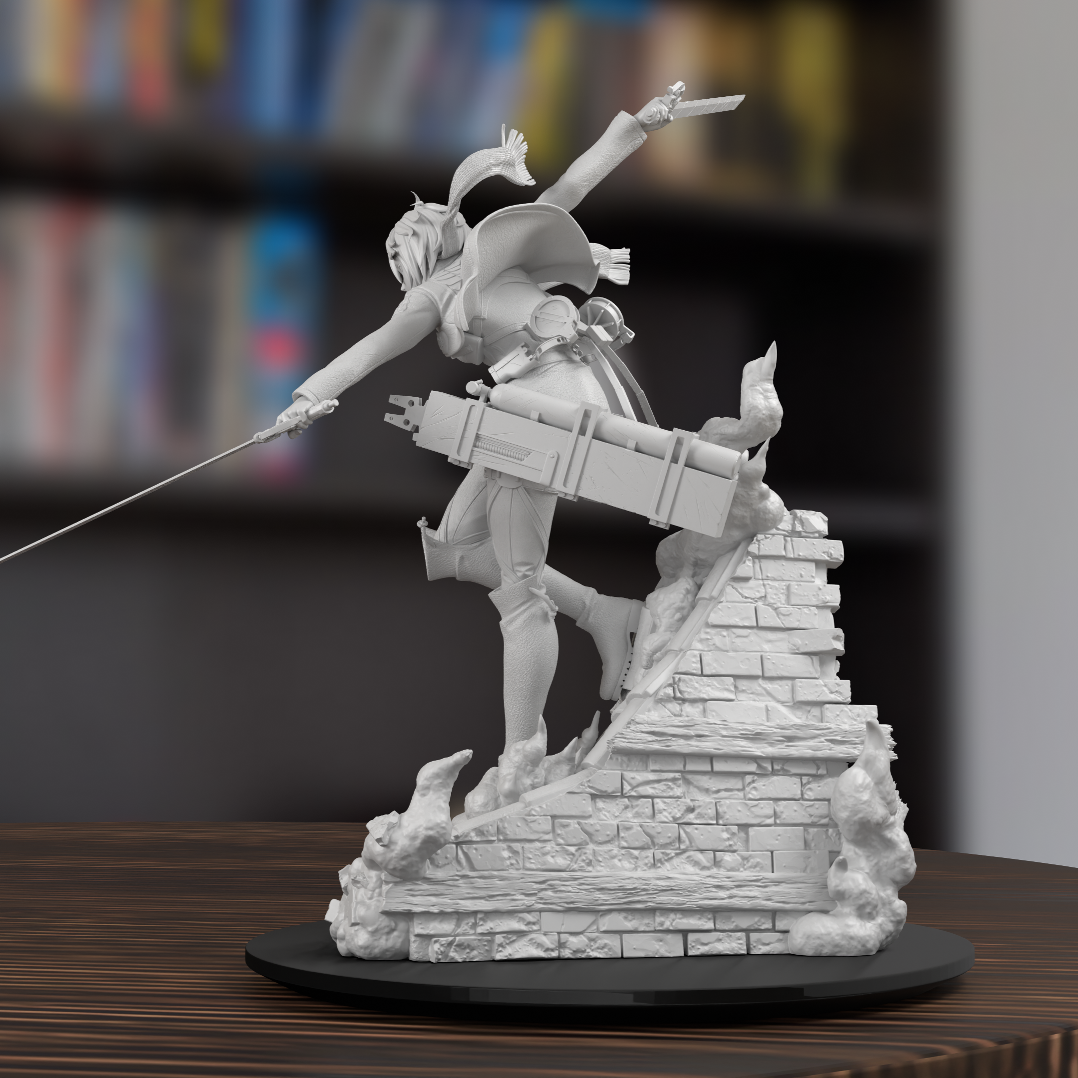 Mikasa Attack On Titan Figure 3D Printed Resin Model Kit