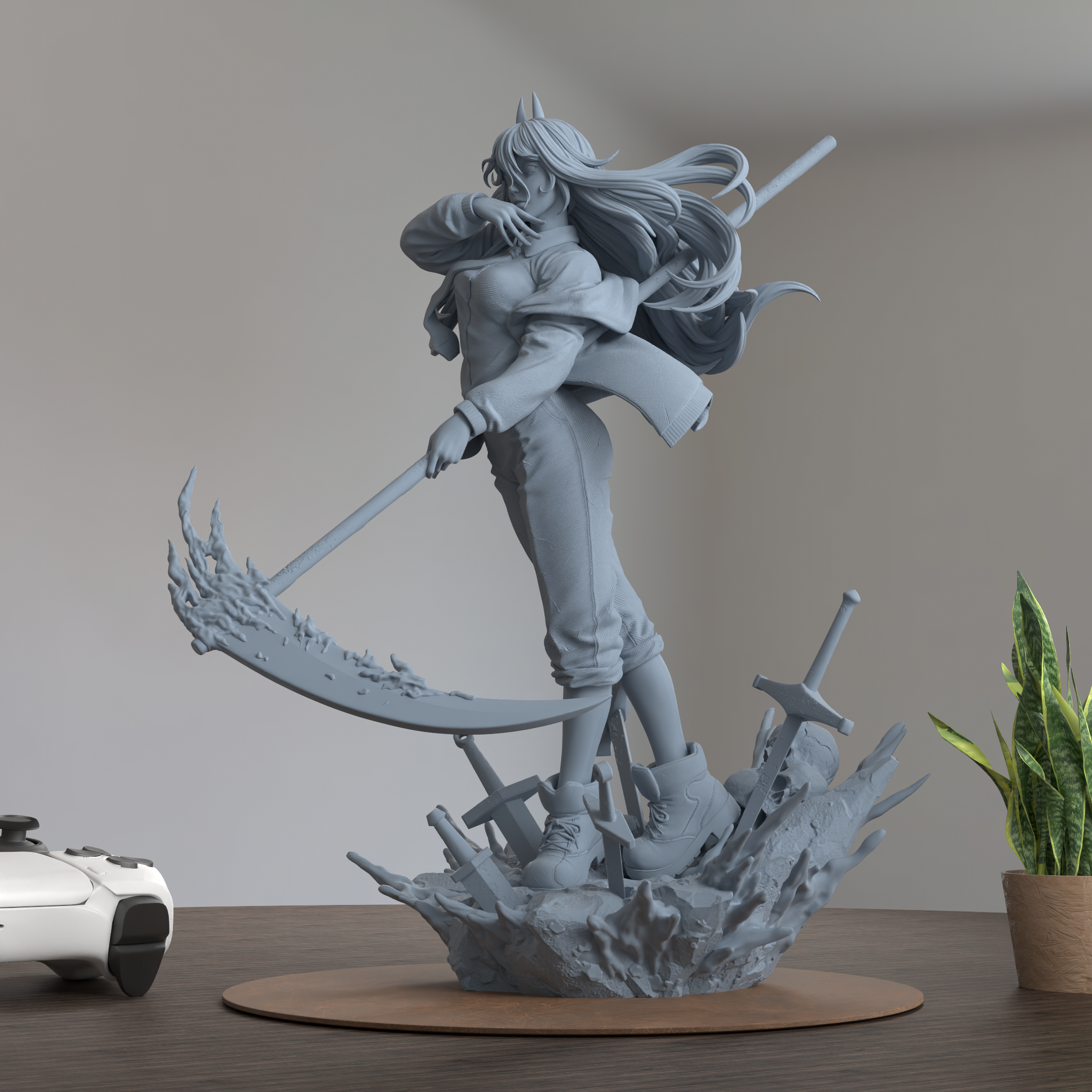 Power Chainsaw Man Figure 3D Printed Resin Model Kit