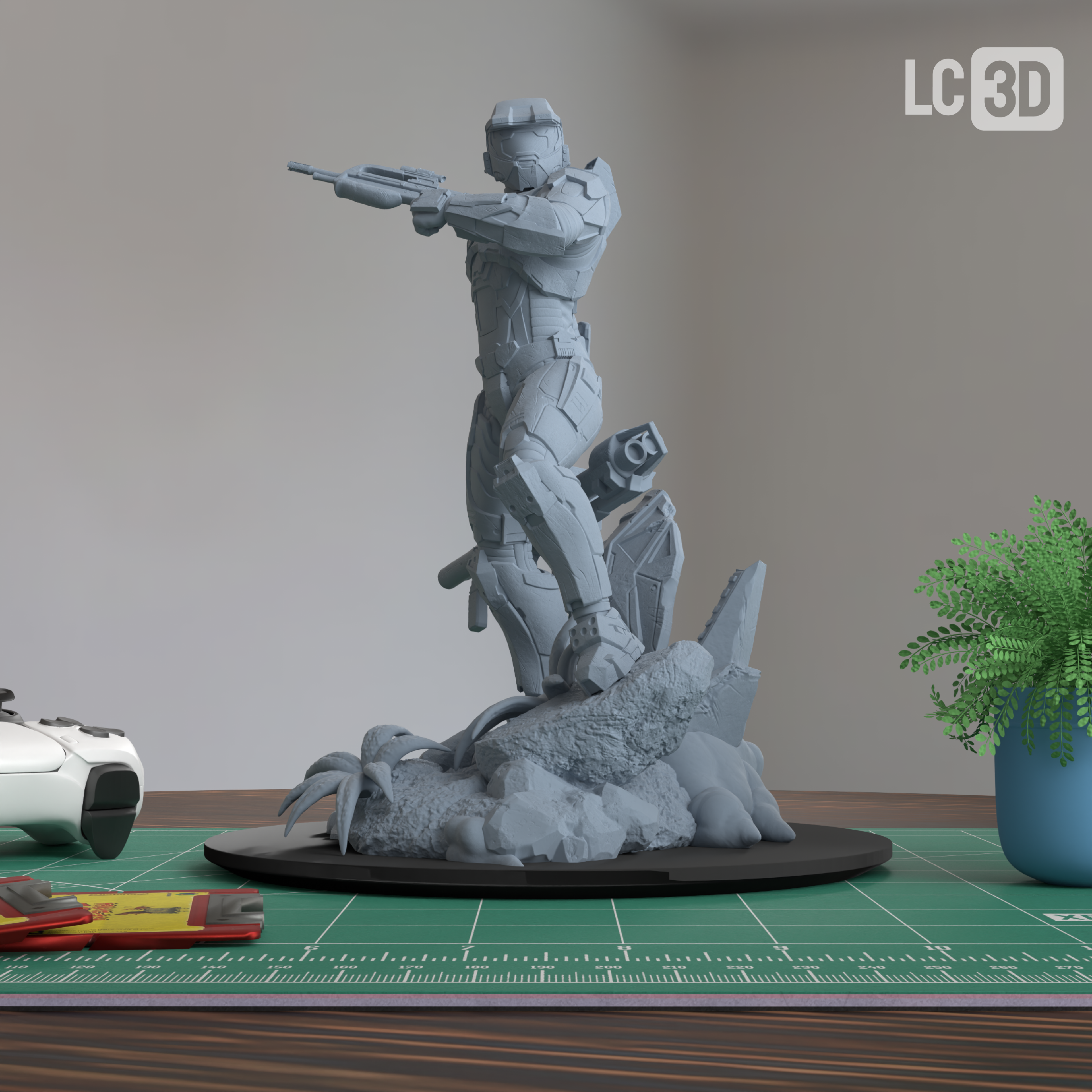 Master Chief Halo Figure 3D Printed Resin Model Kit