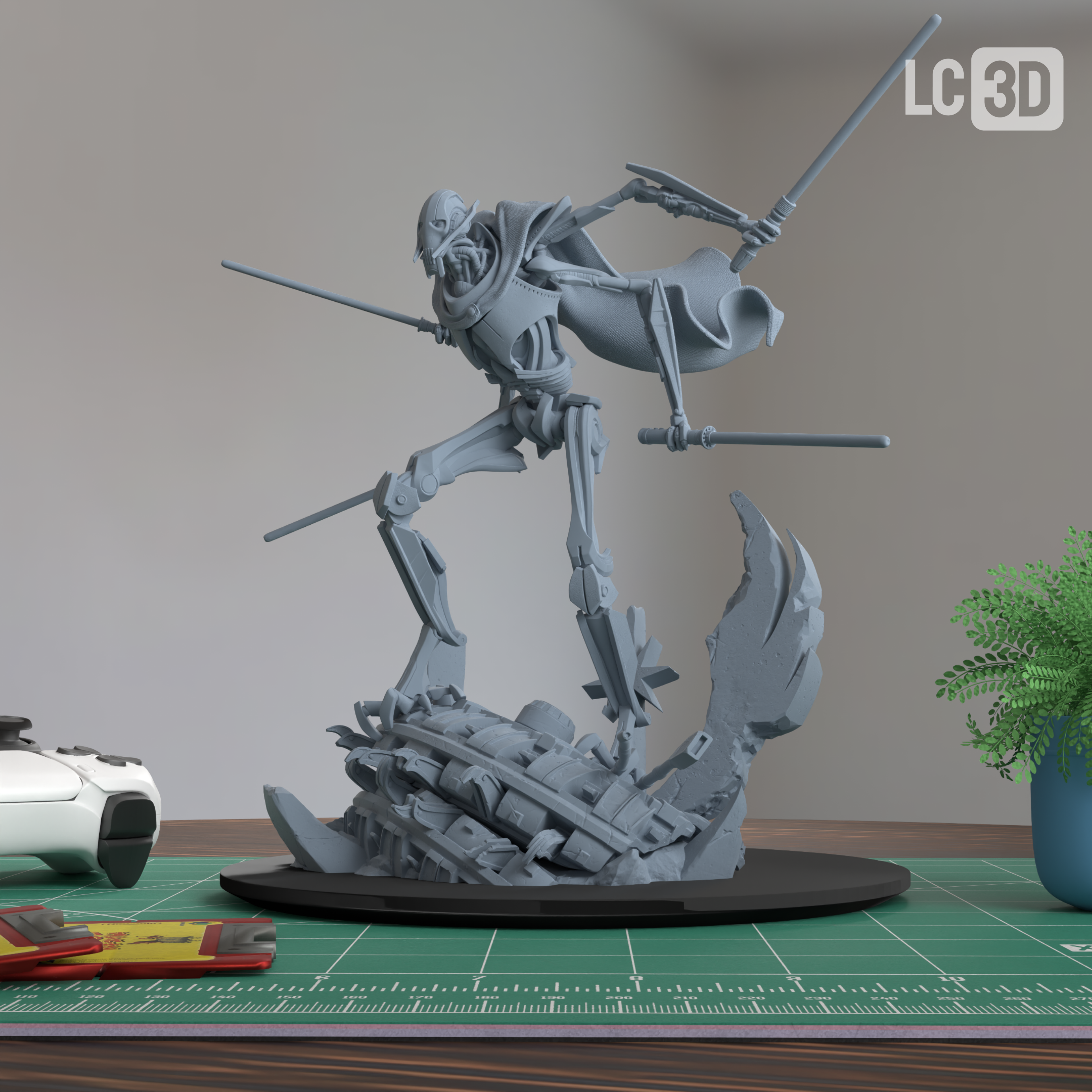 General Grievous Star Wars Figure 3D Printed Resin Model Kit